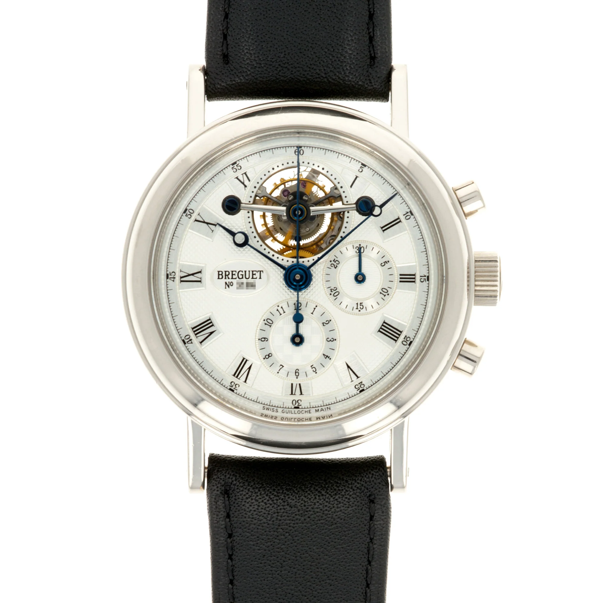 Breguet White Gold Chronograph Tourbillon Watch Ref. 3577