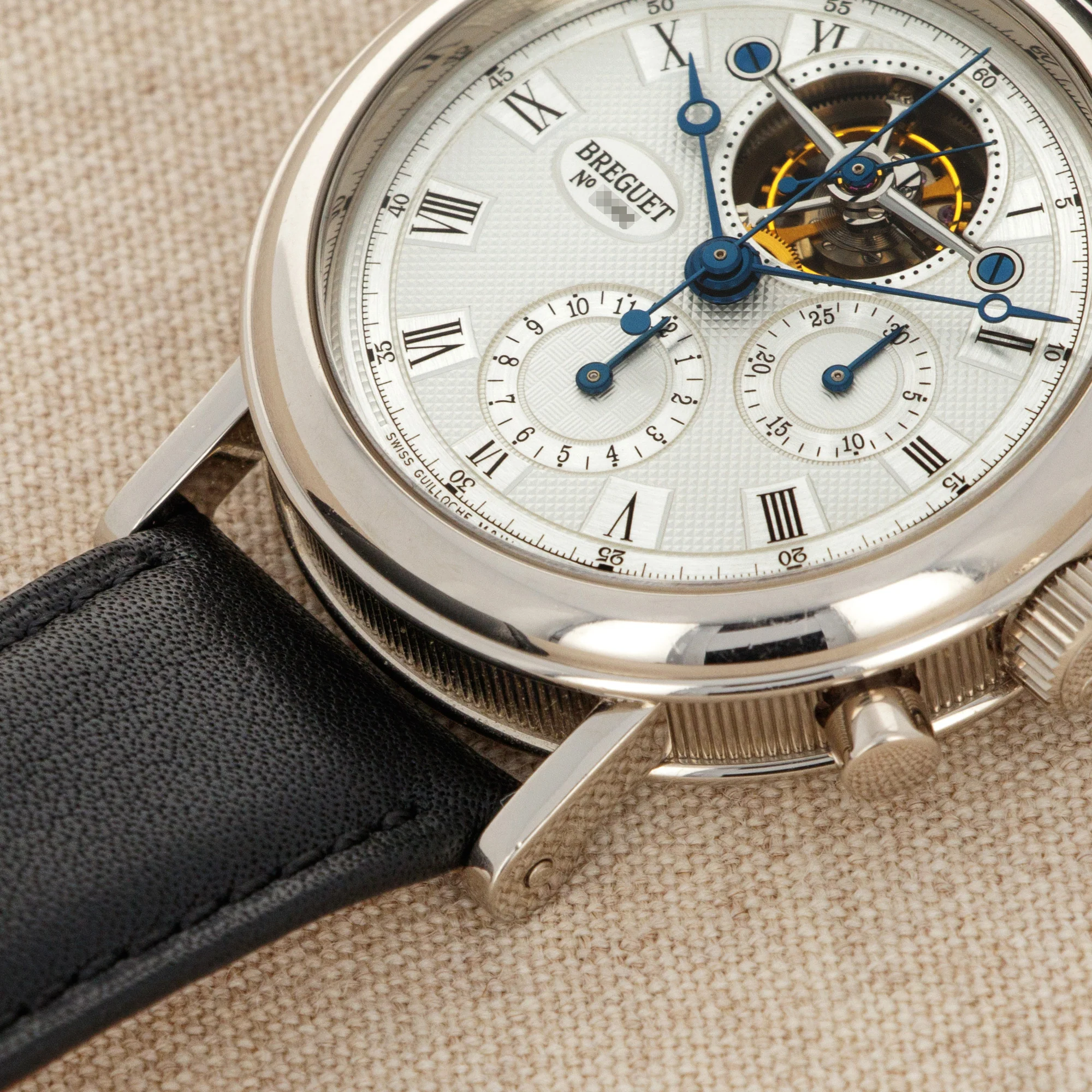 Breguet White Gold Chronograph Tourbillon Watch Ref. 3577 - Image 4