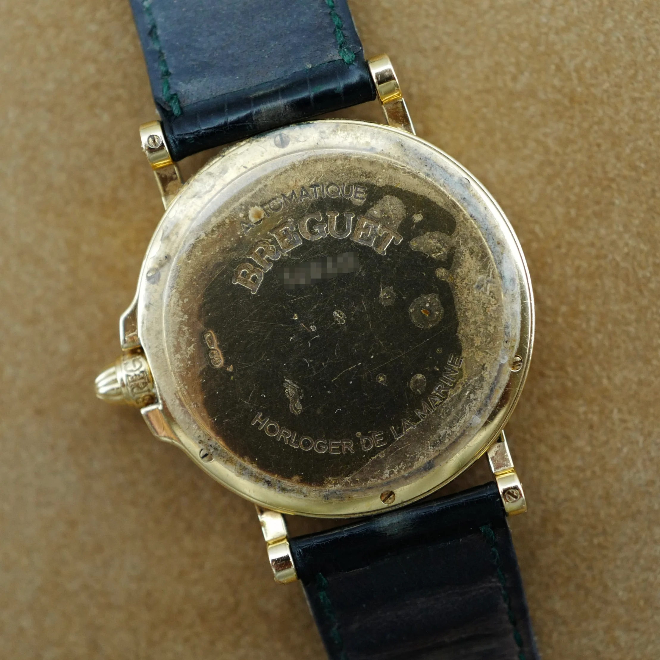 Breguet Yellow Gold Emerald & Diamond Watch (New Arrival) - Image 6
