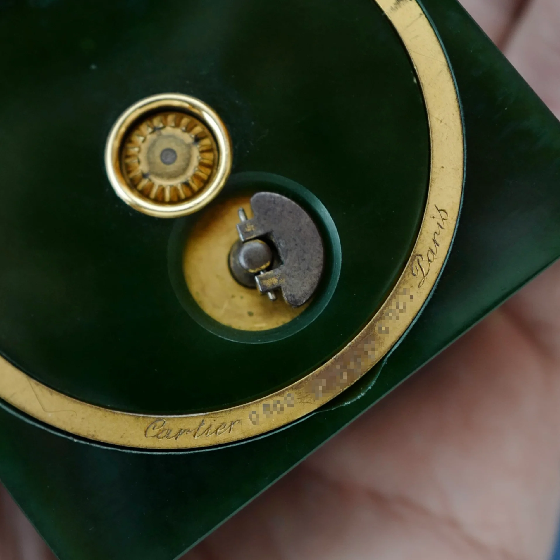 Cartier Paris Nephrite Clock, 1930 - Image 4