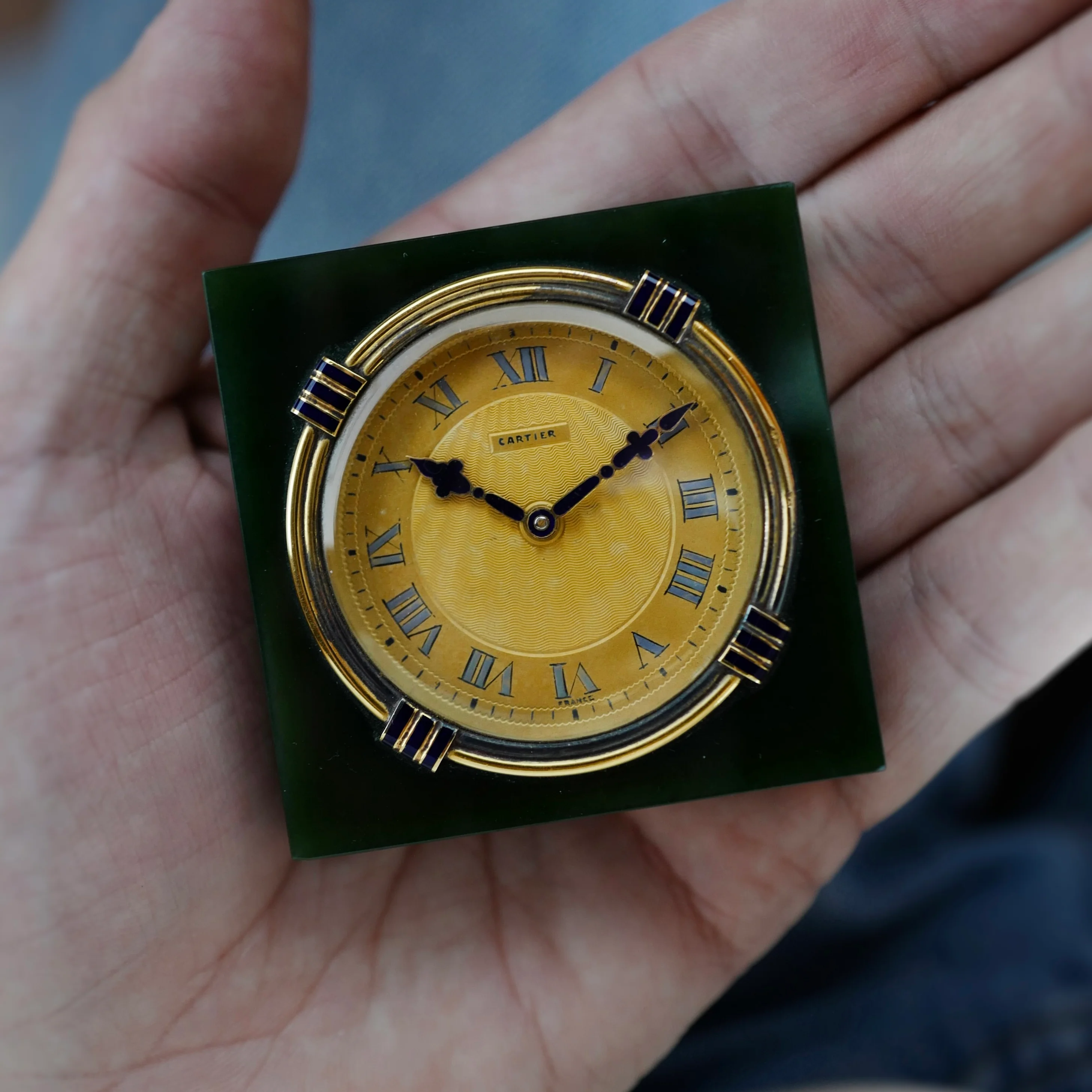 Cartier Paris Nephrite Clock, 1930 - Image 5
