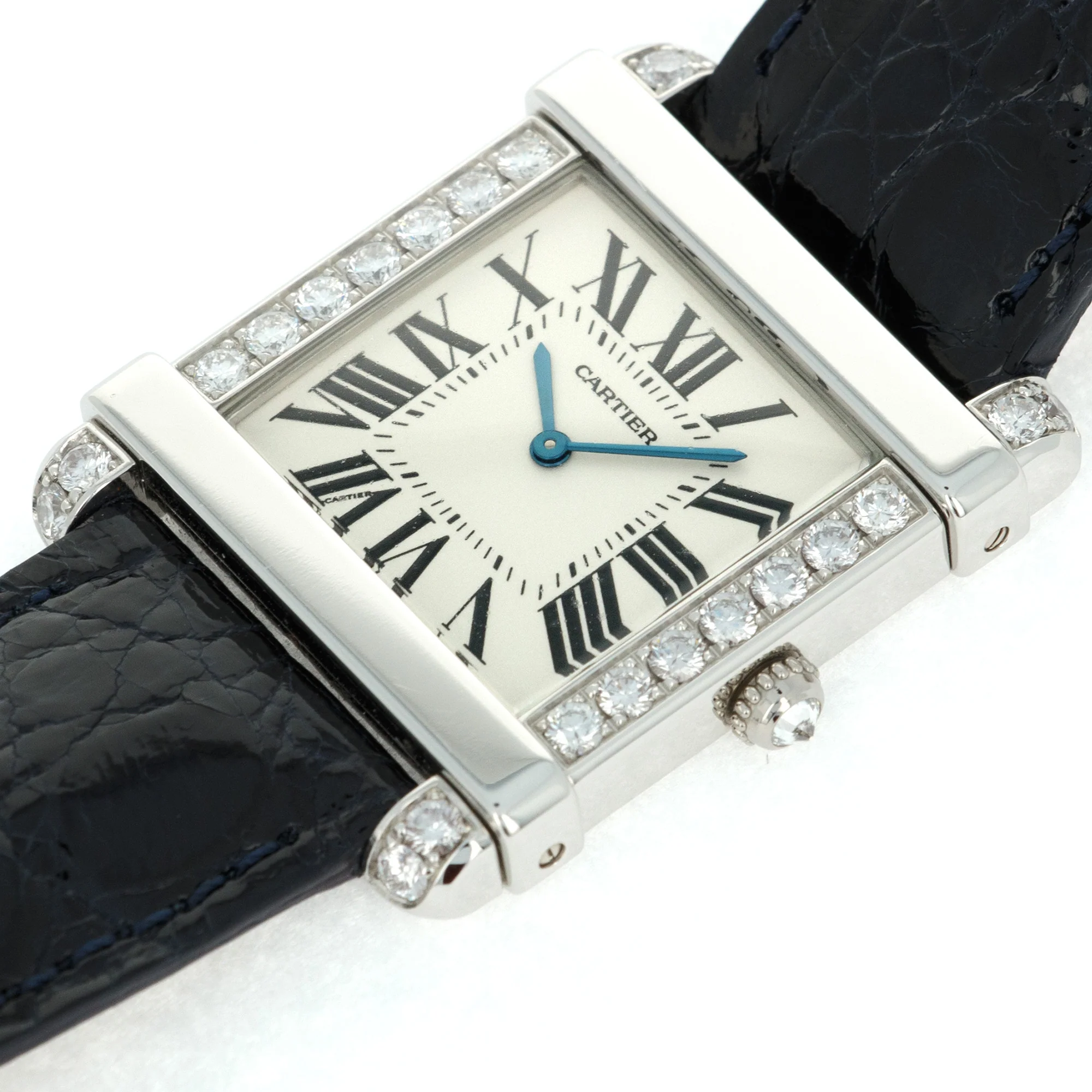 Cartier Platinum and Diamond Tank Chinoise Ref. 2685 - Image 4