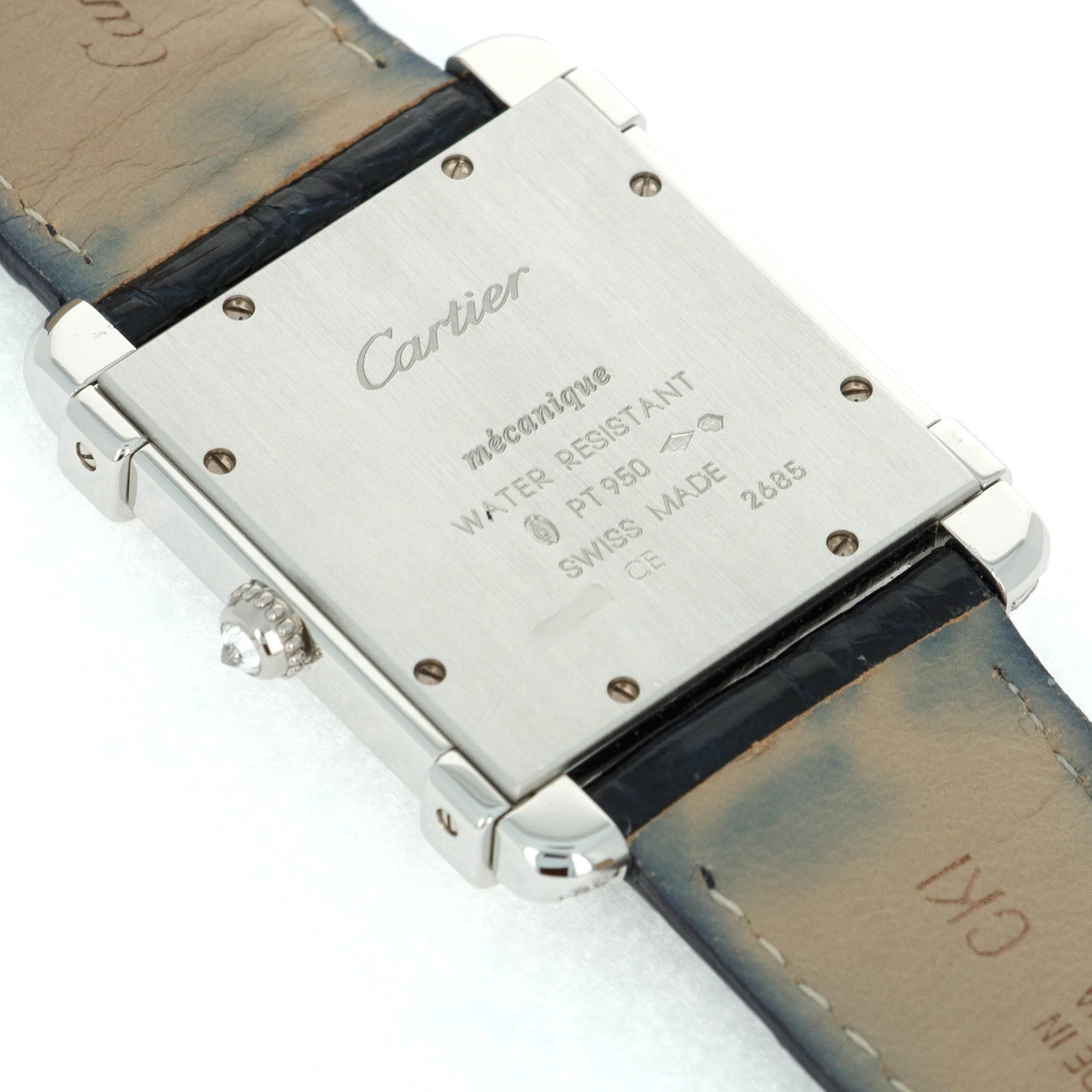 Cartier Platinum and Diamond Tank Chinoise Ref. 2685 - Image 5
