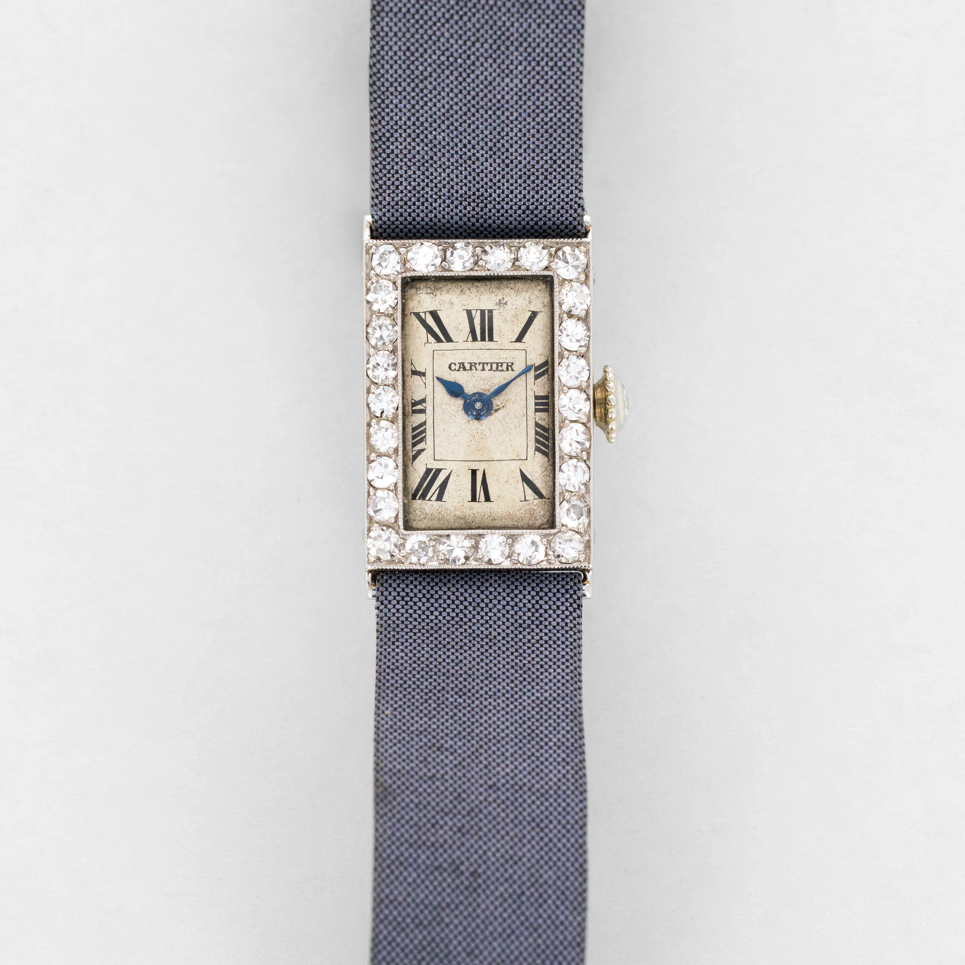 Cartier Platinum Art Deco Watch, European Watch & Clock, 1923