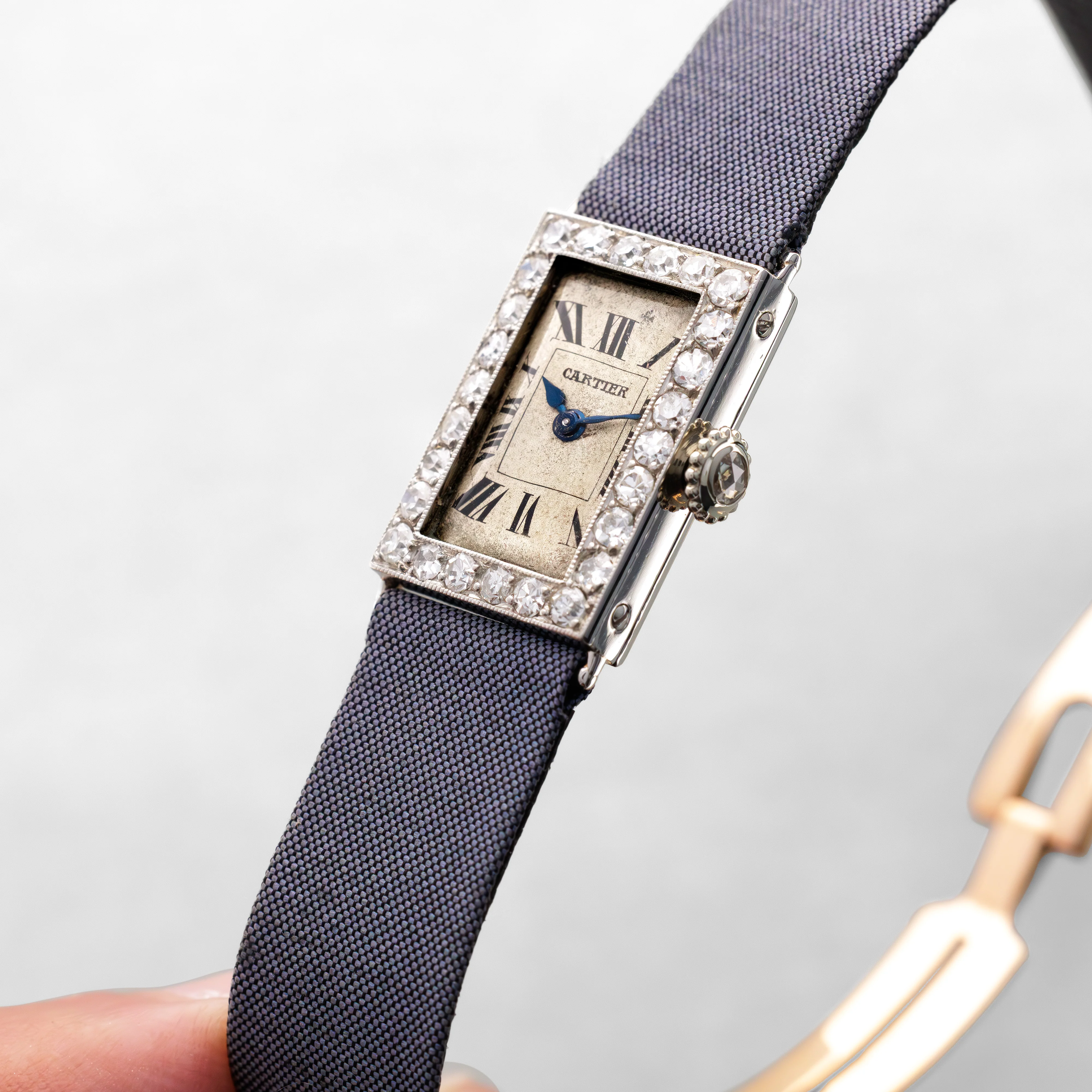 Cartier Platinum Art Deco Watch, European Watch & Clock, 1923 - Image 2