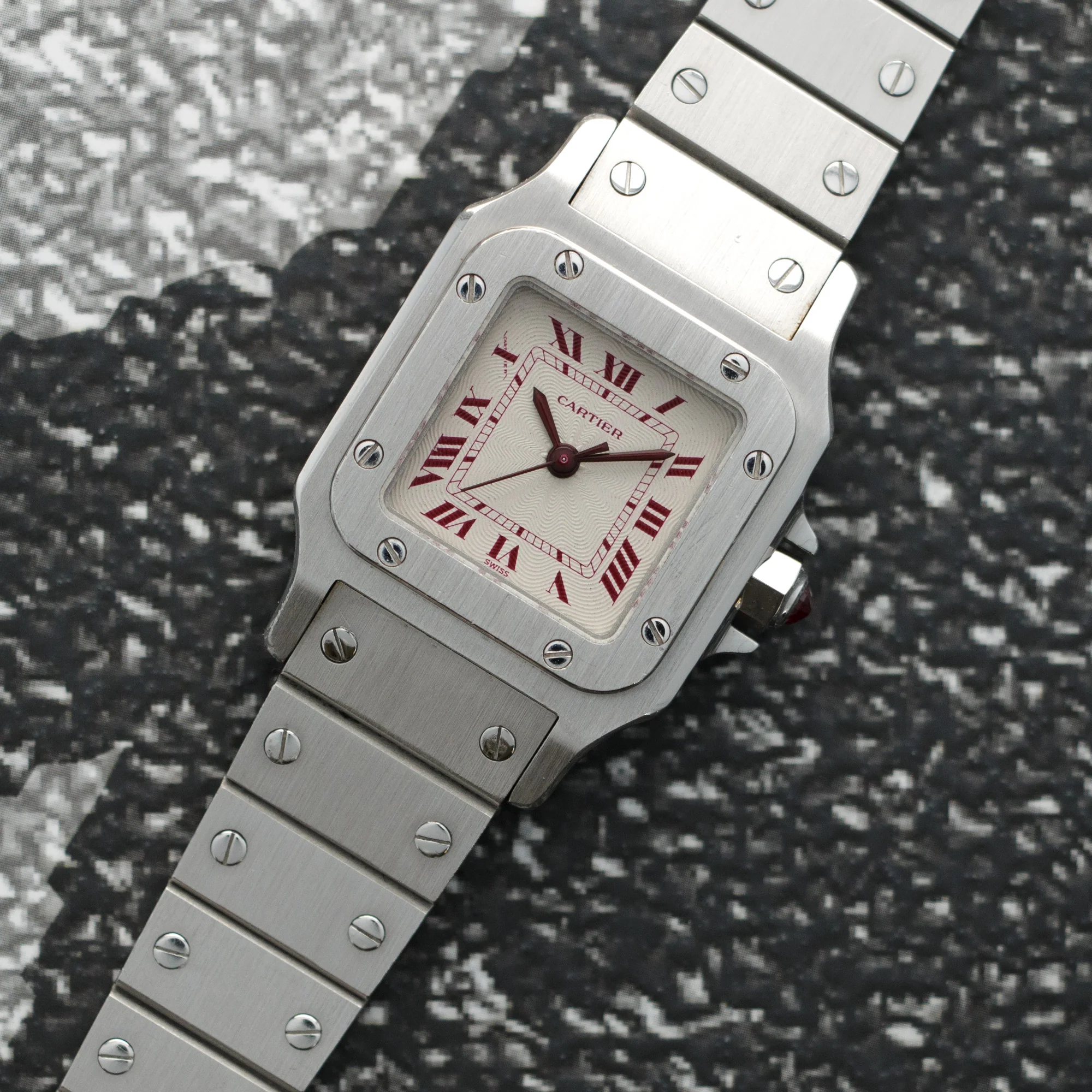 Cartier Platinum Santos Automatic Watch, 1979 - Image 2