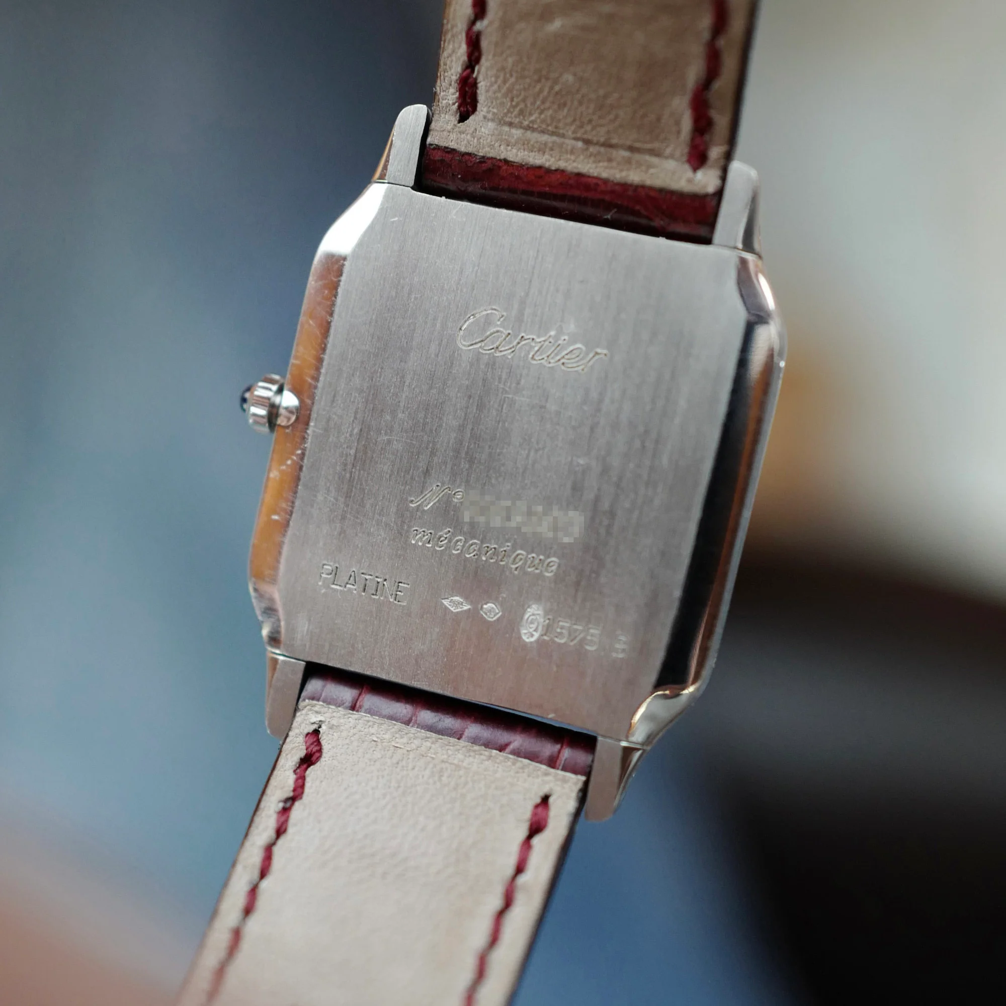 Cartier Platinum Santos Dumont Ref. 1575 - Image 4