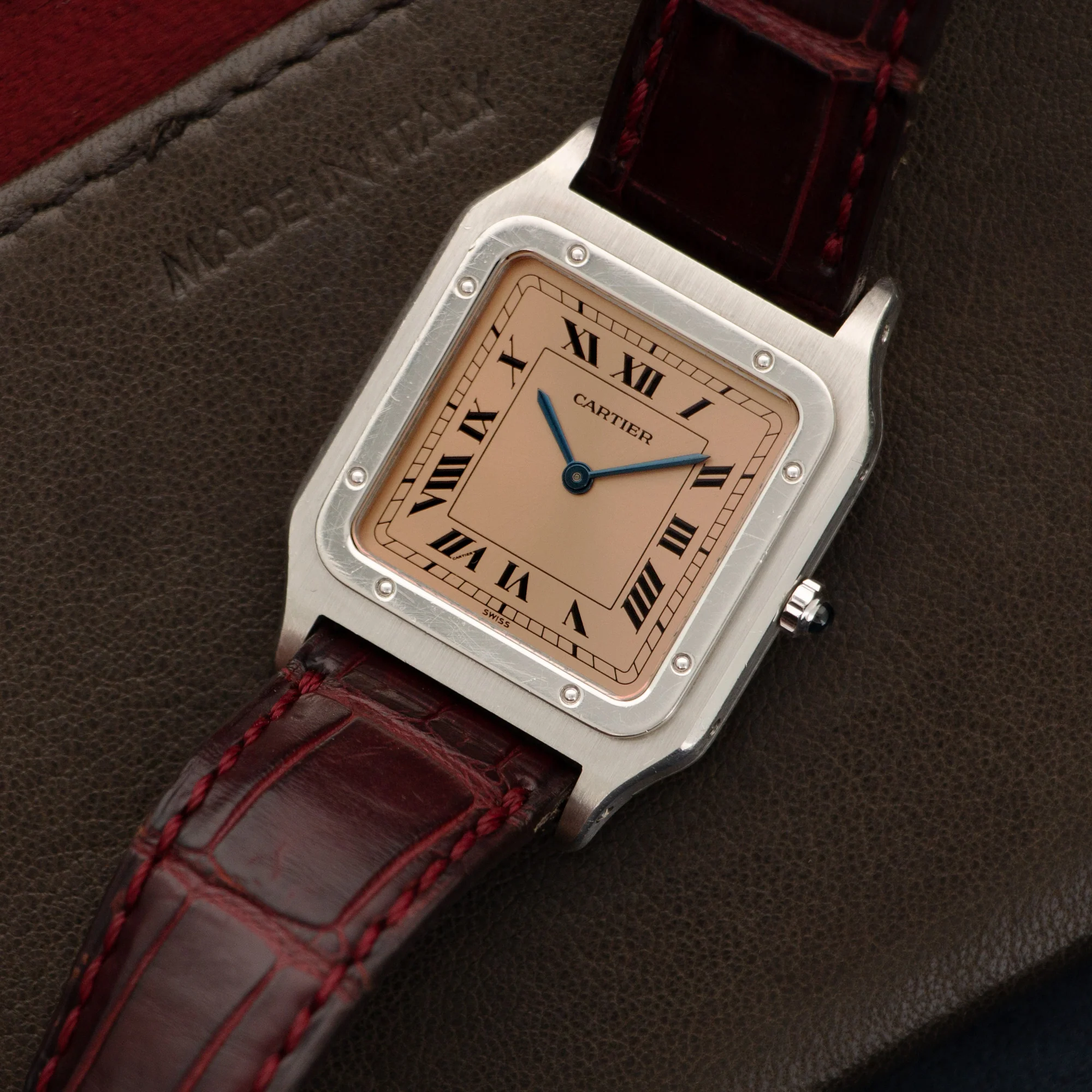 Cartier Platinum Santos Dumont Watch, Ref. 1575 - Image 2