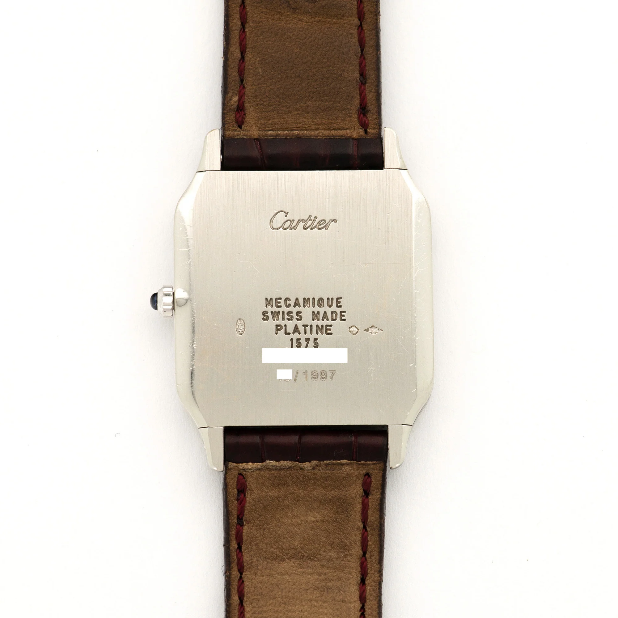 Cartier Platinum Santos Dumont Watch, Ref. 1575 - Image 4