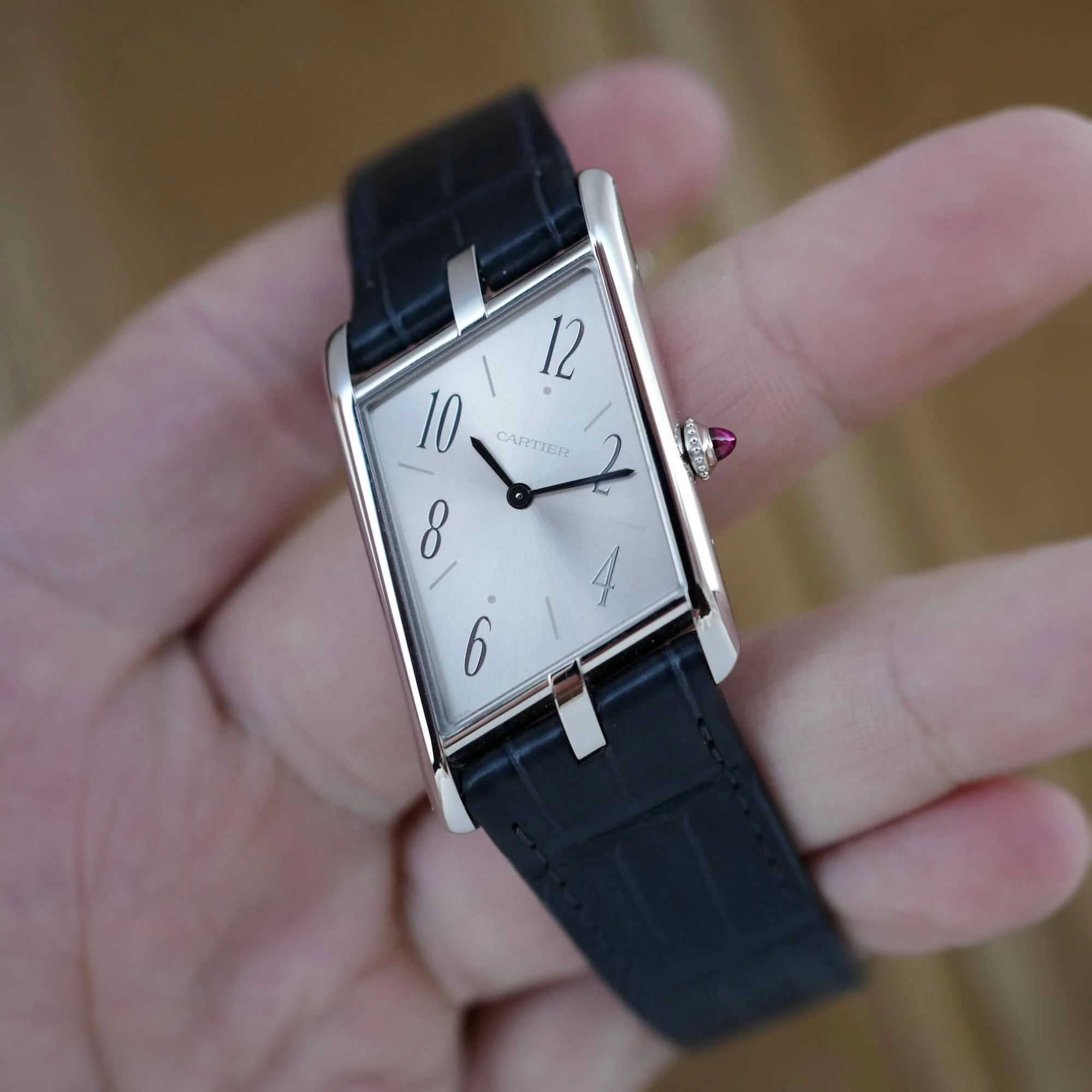 Cartier Platinum Tank Asymmetric Ref. WGTA0042 - Image 3