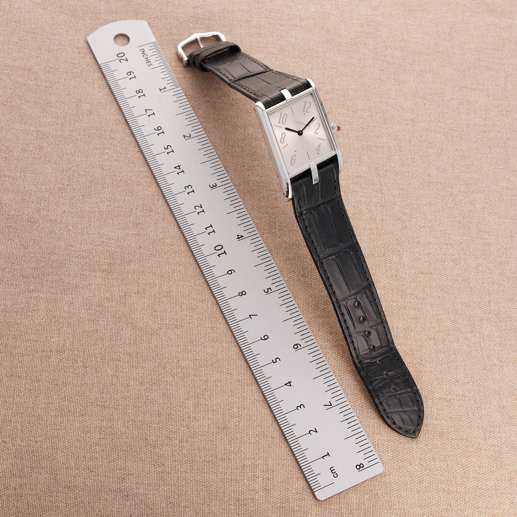 Cartier Platinum Tank Asymmetric Ref. WGTA0042 - Image 8
