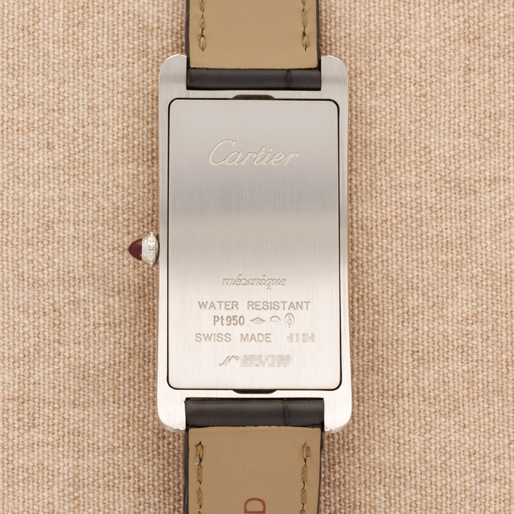 Cartier Platinum Tank Cintree Ref. 4124 - Image 3