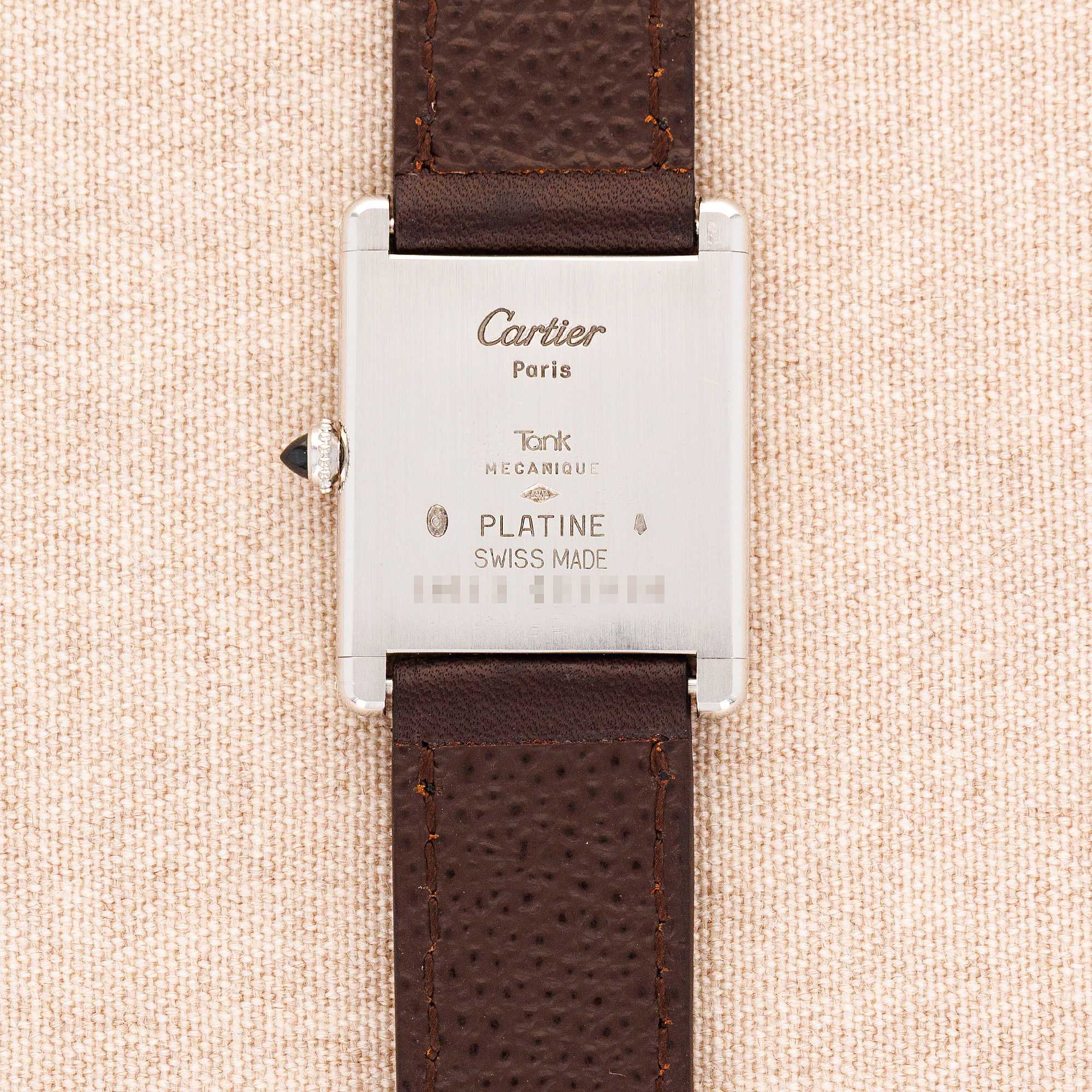 Cartier Platinum Tank Louis Ref. 1601 - Image 3