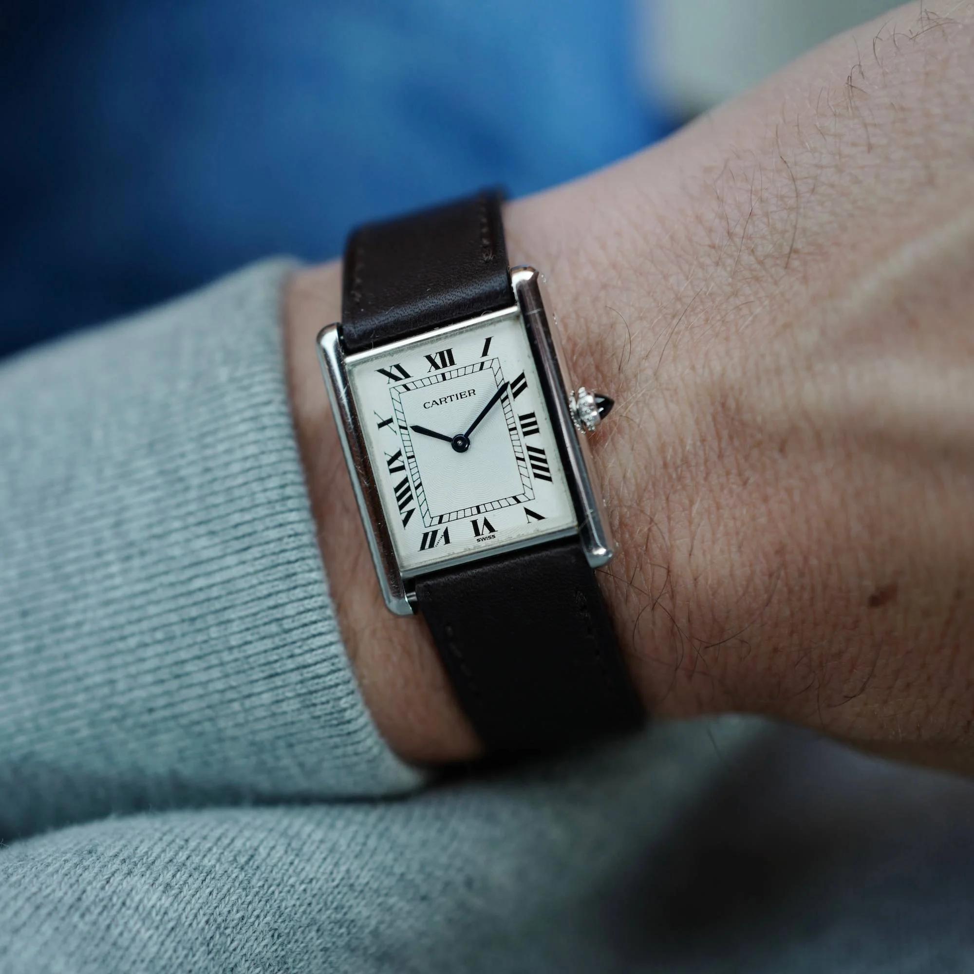 Cartier Platinum Tank Louis Ref. 1601 - Image 7