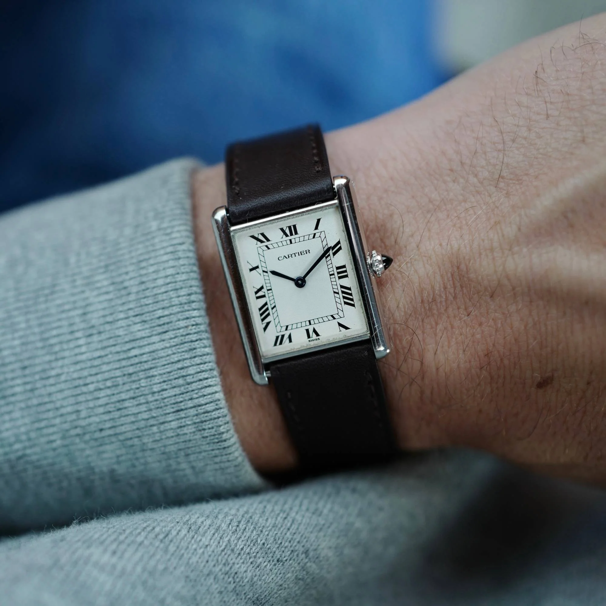Cartier Platinum Tank Louis Ref. 1601 - Image 8