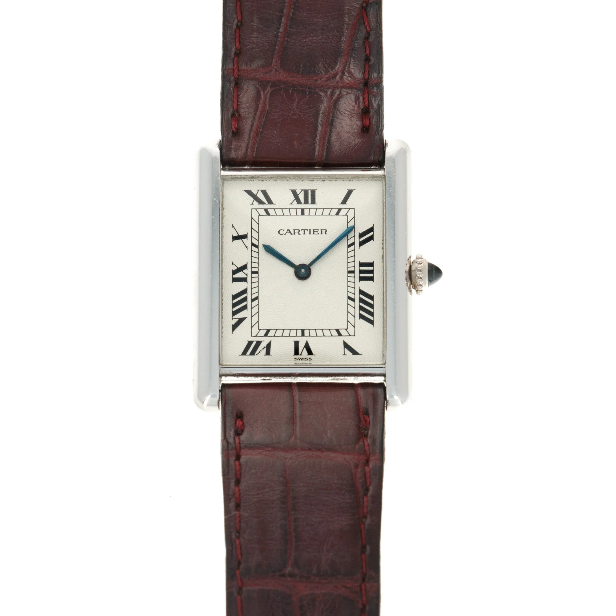 Cartier Platinum Tank Mechanical Watch