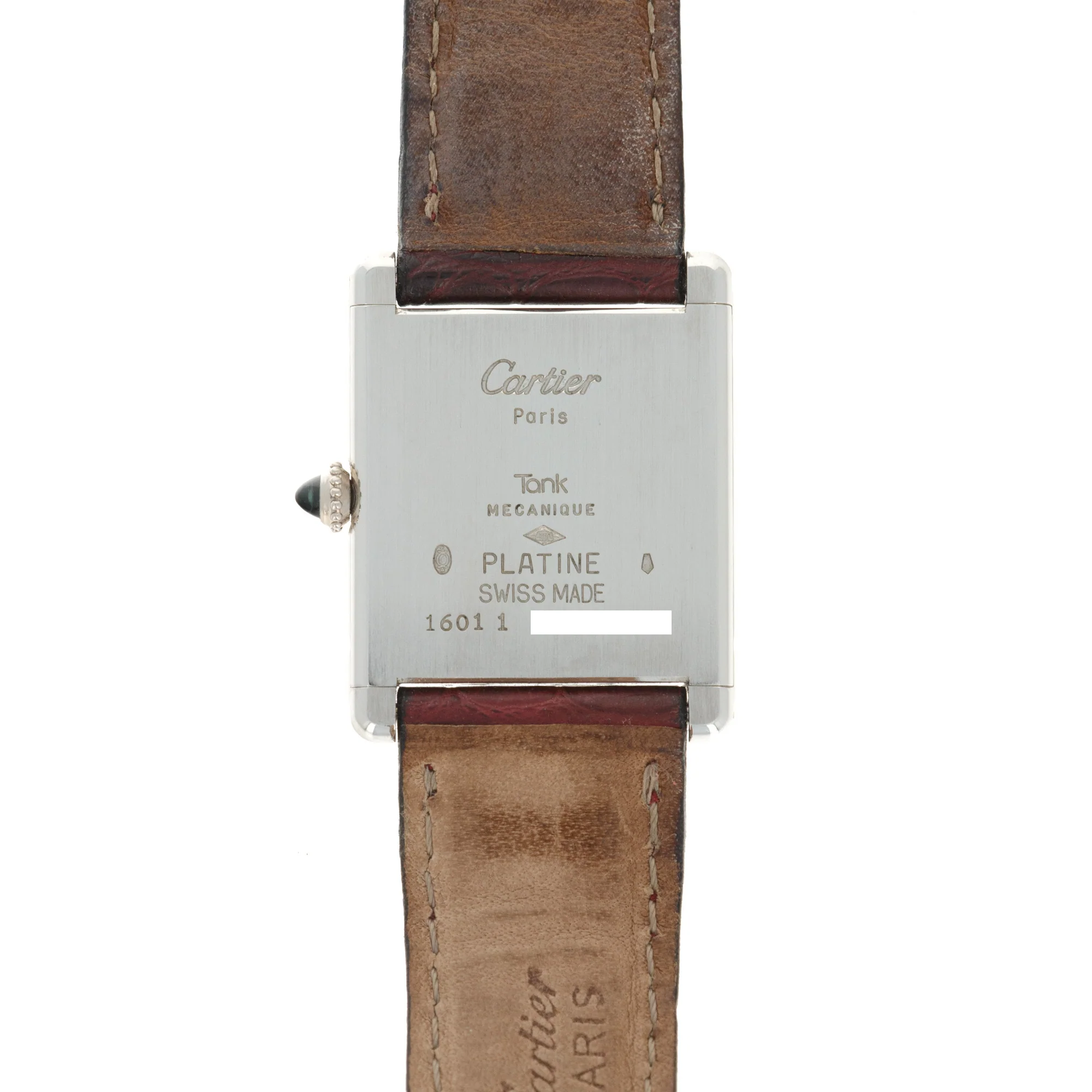 Cartier Platinum Tank Mechanical Watch - Image 4