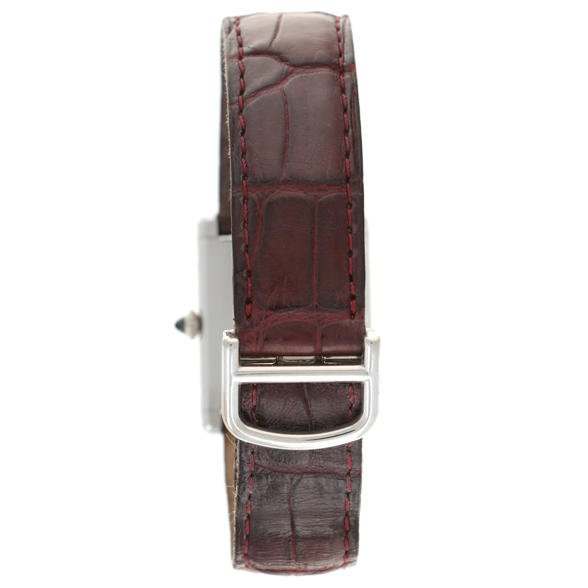 Cartier Platinum Tank Mechanical Watch - Image 5