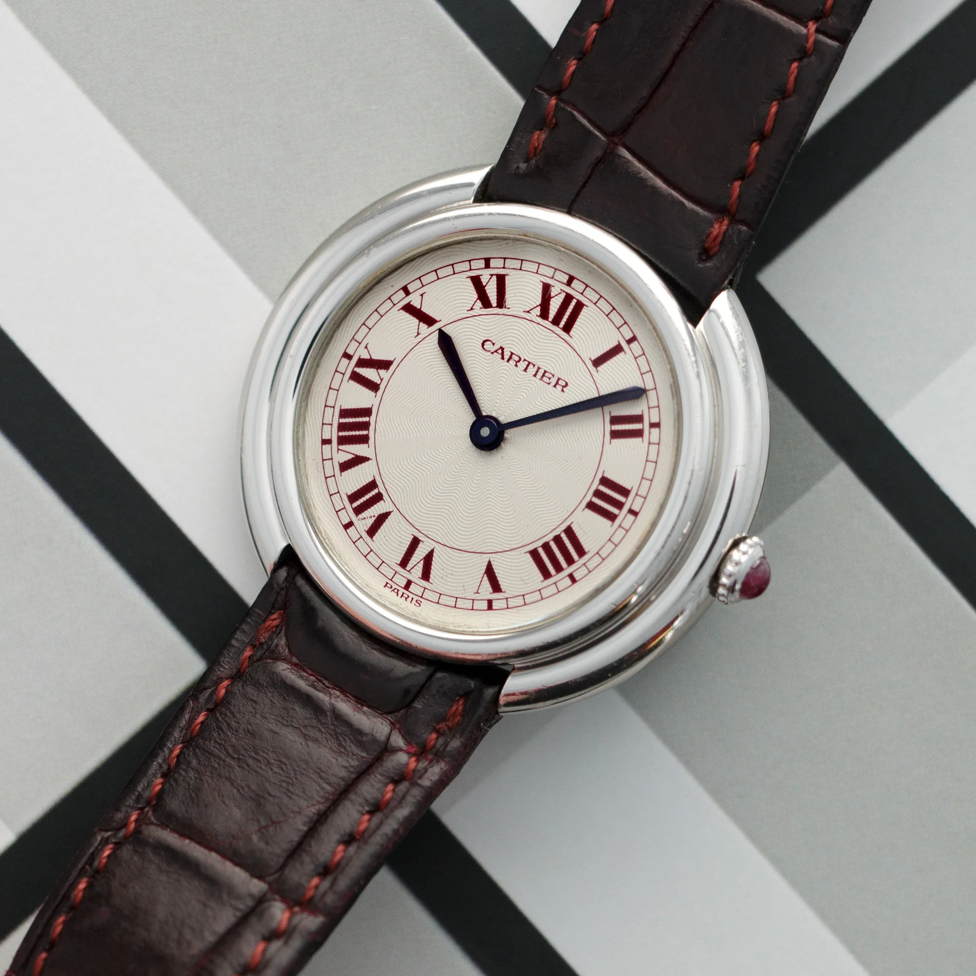 Cartier Platinum Vendome Watch, 1974 - Image 2