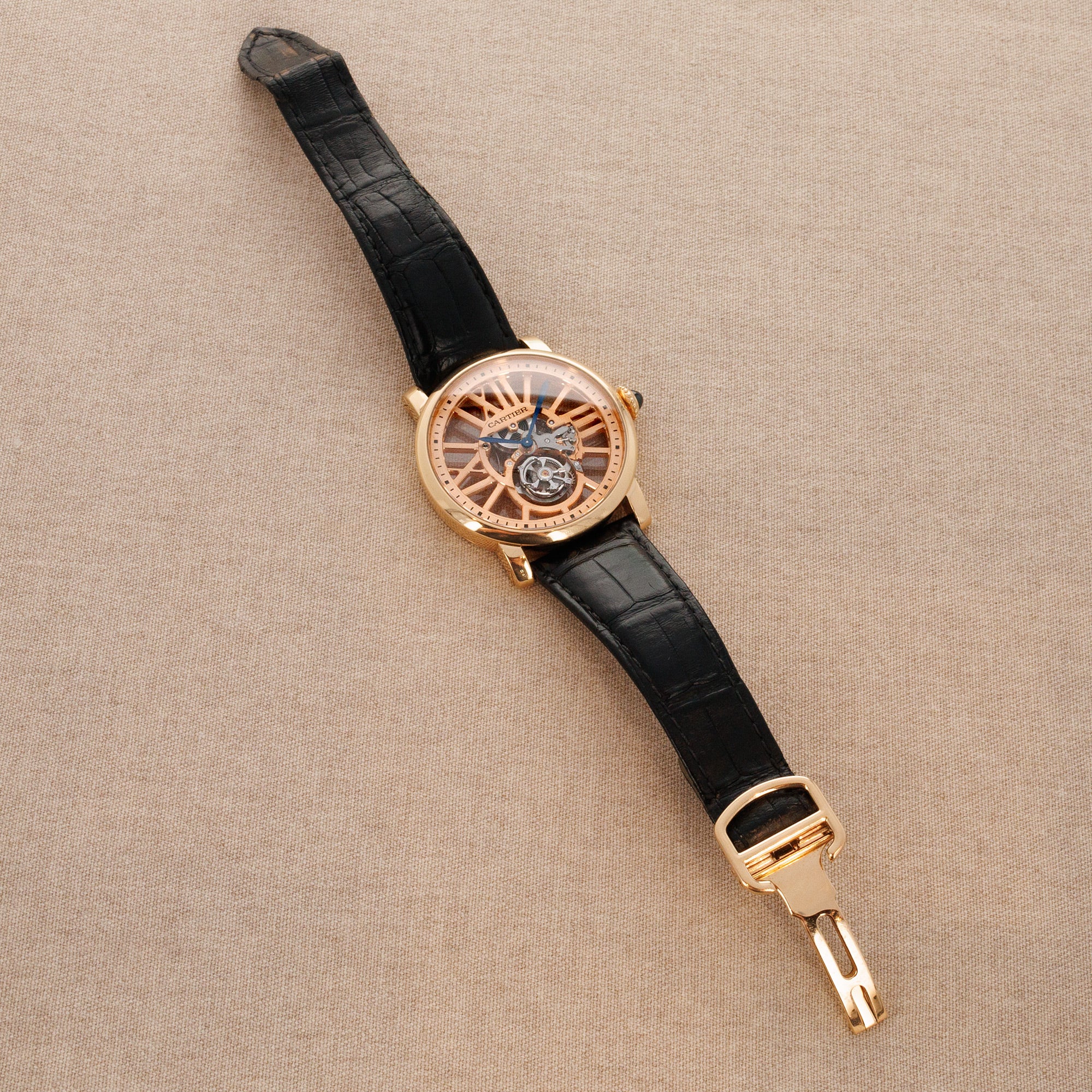 Cartier Rose Gold Flying Tourbillon Watch Ref W1580046 - Image 4