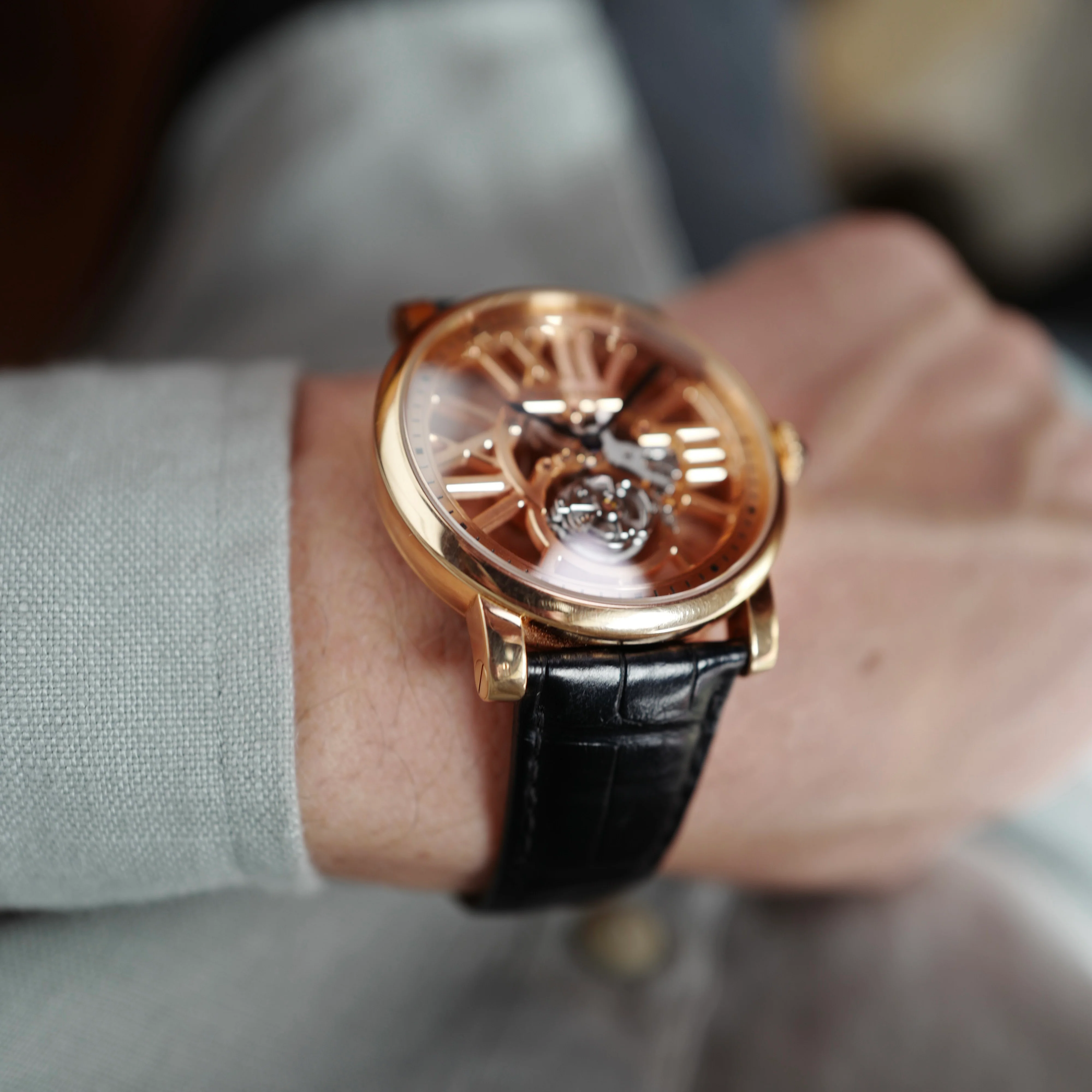Cartier Rose Gold Flying Tourbillon Watch Ref W1580046 - Image 6