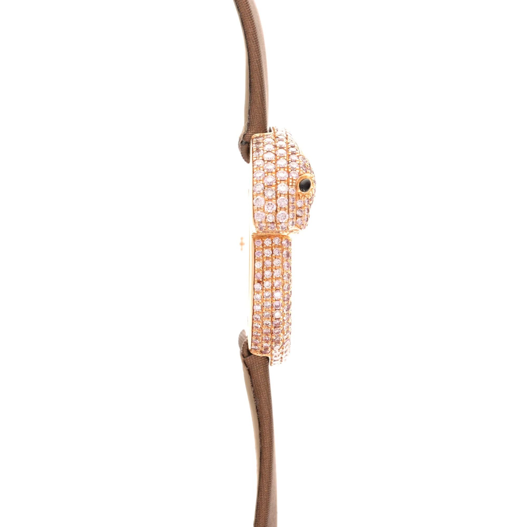 Cartier Rose Gold Panthere Pink Diamond Watch, Special Order - Image 4