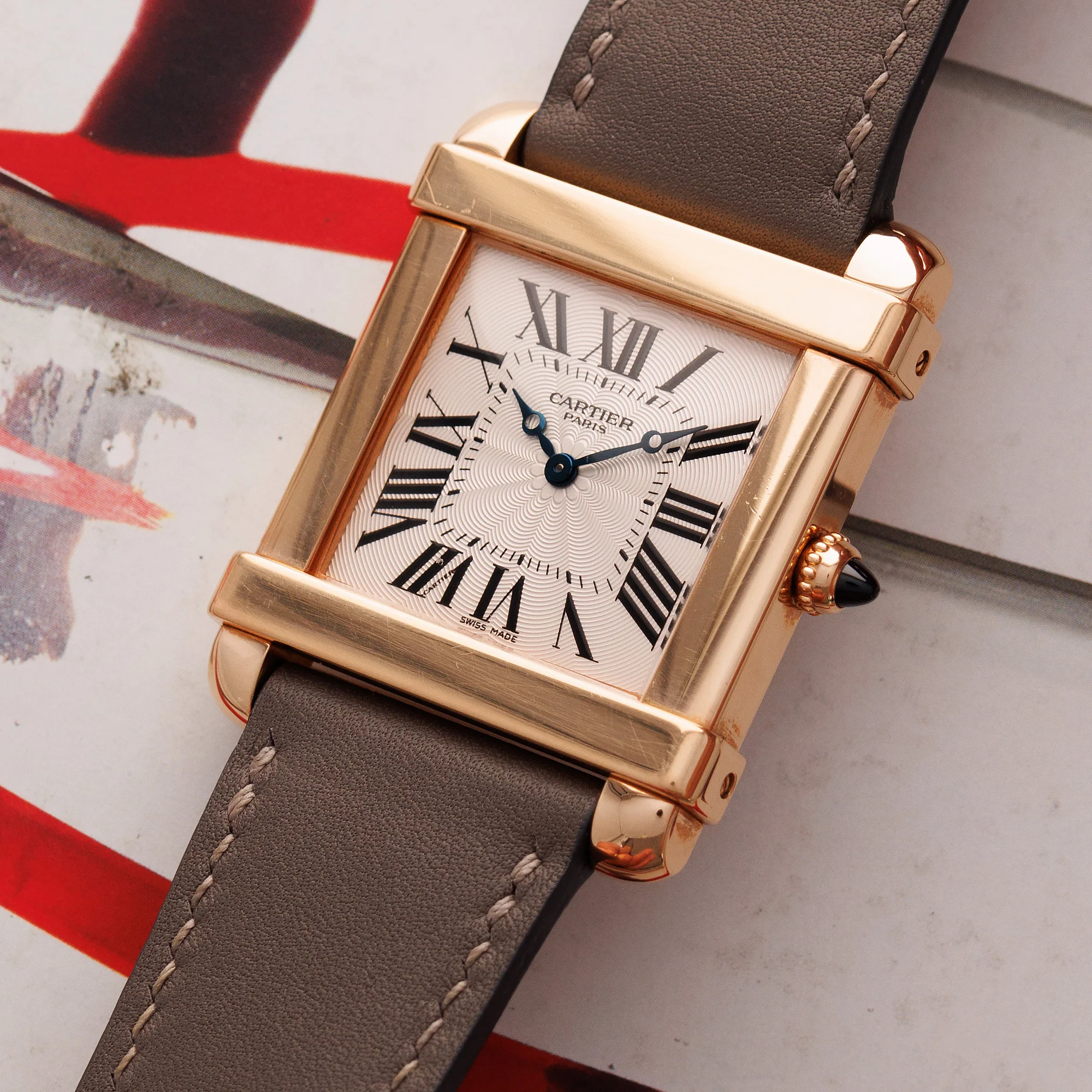 Cartier Rose Gold Tank Chinoise Watch CPCP Collection - Image 2