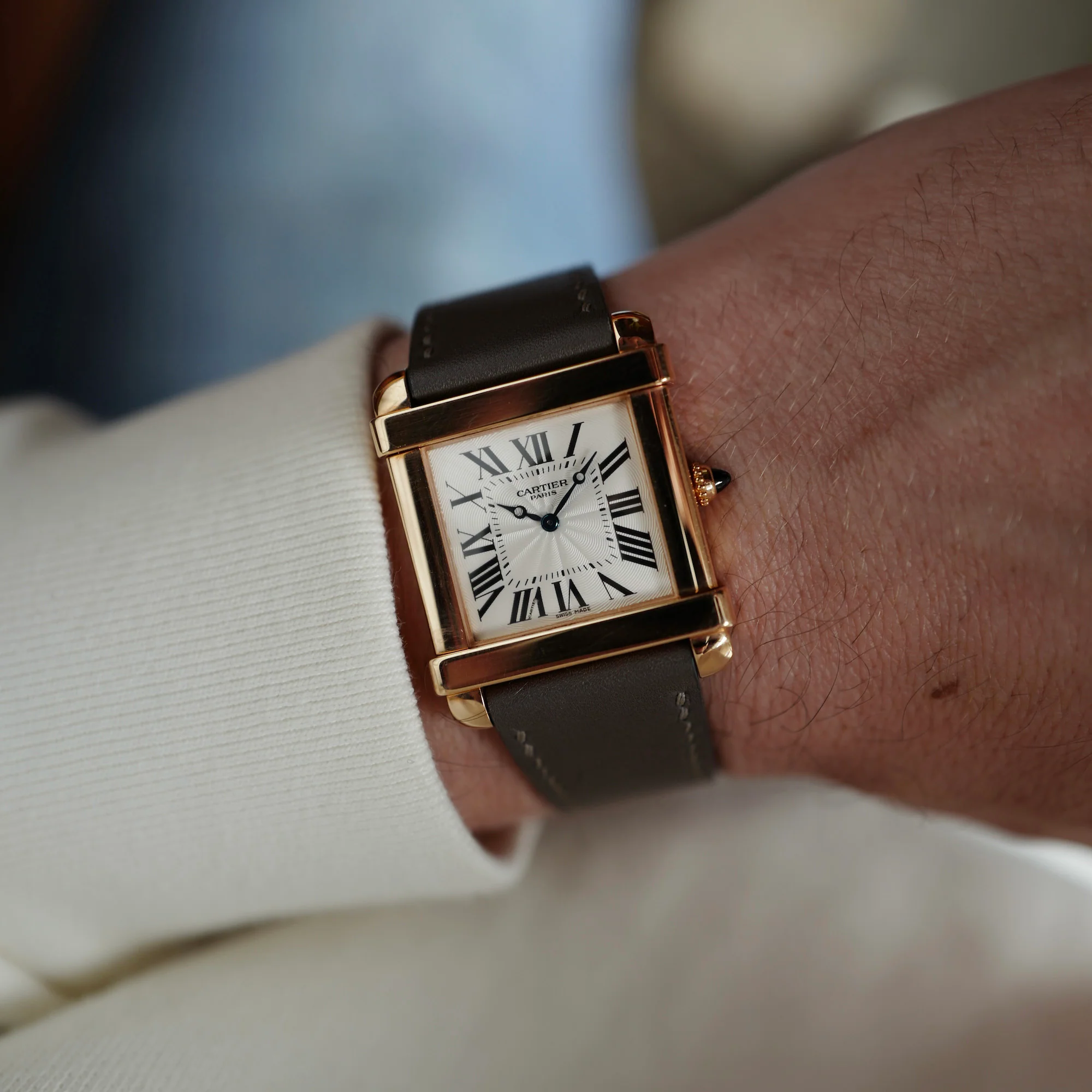 Cartier Rose Gold Tank Chinoise Watch CPCP Collection - Image 3