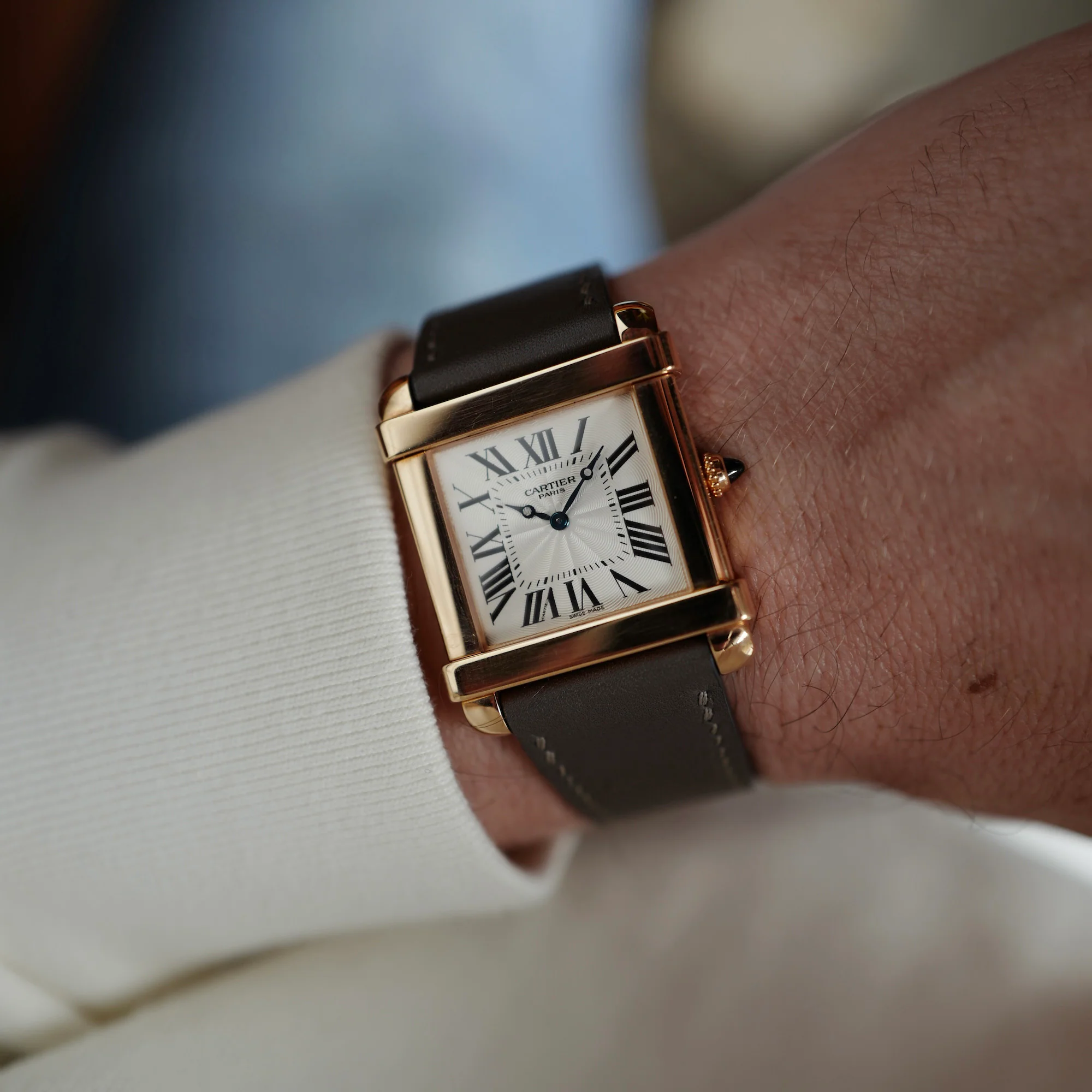 Cartier Rose Gold Tank Chinoise Watch CPCP Collection - Image 4
