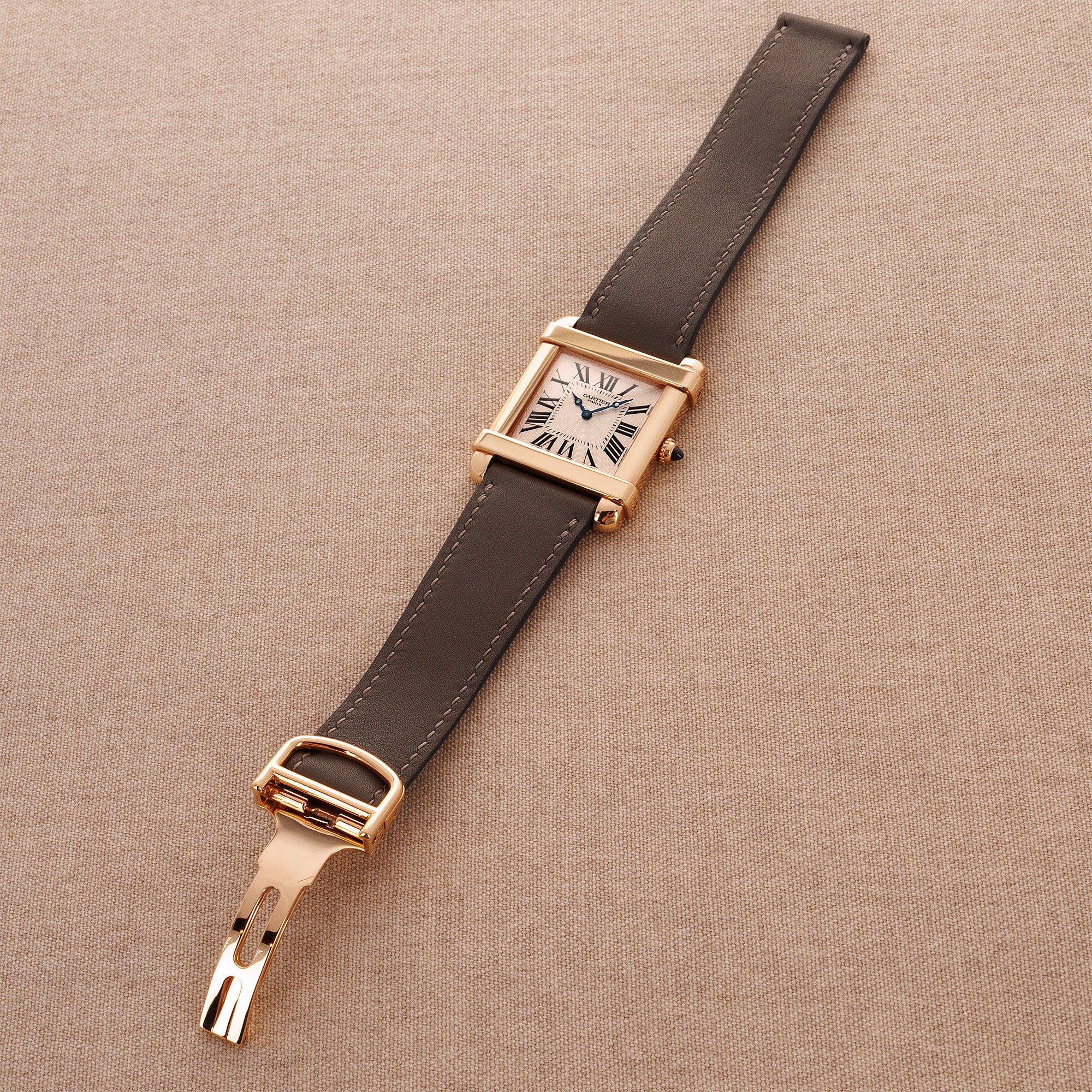 Cartier Rose Gold Tank Chinoise Watch CPCP Collection - Image 9