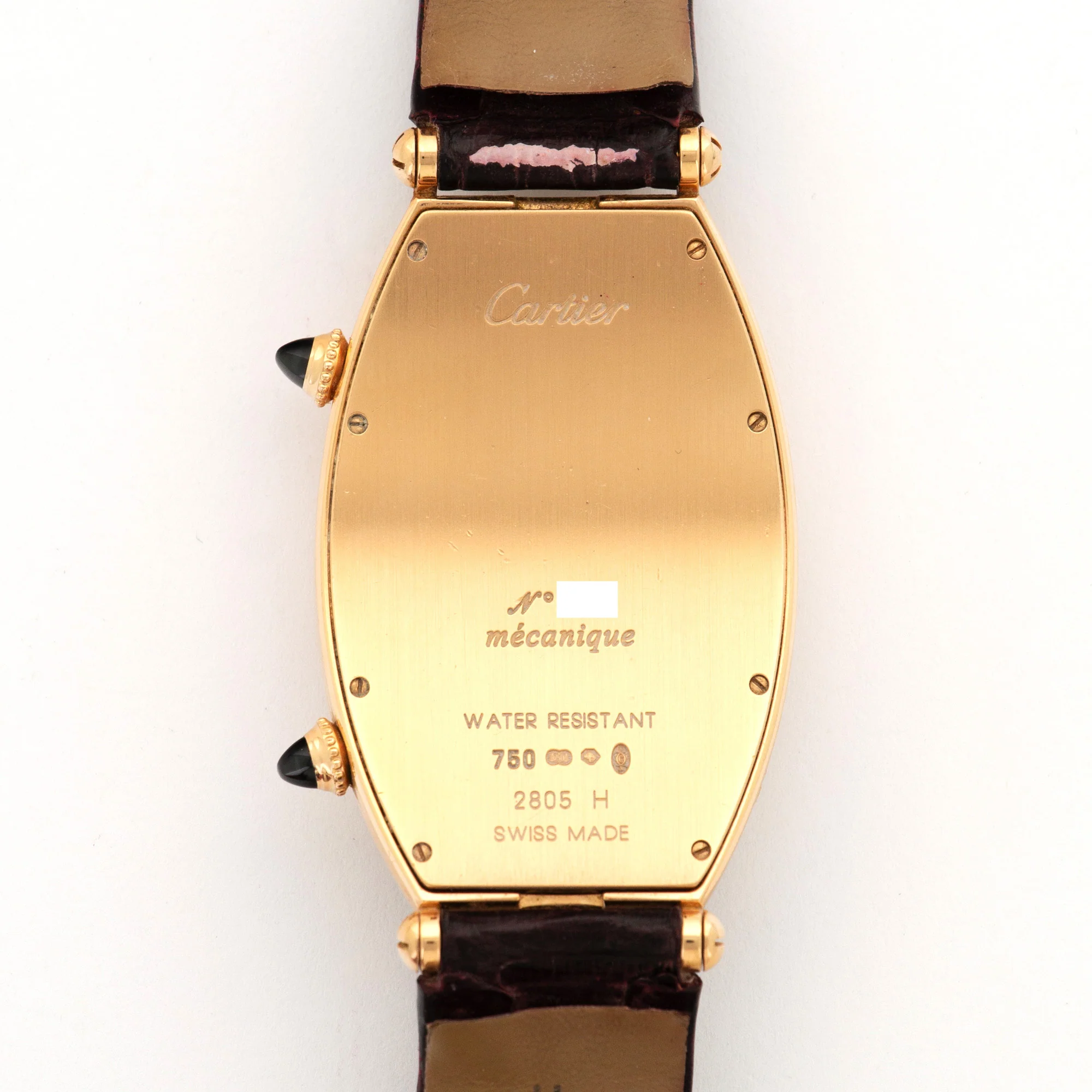 Cartier Rose Gold Tonneau Dual Time Zone Watch - Image 4