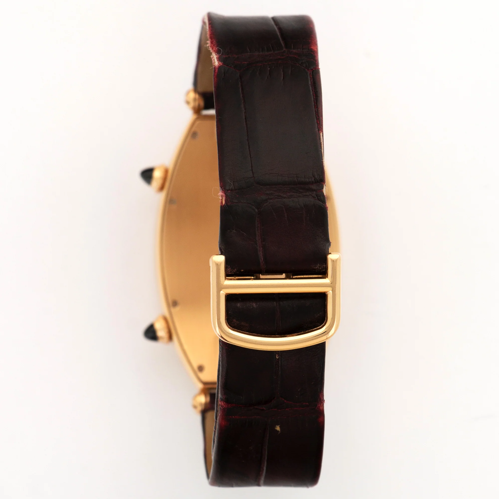 Cartier Rose Gold Tonneau Dual Time Zone Watch - Image 5