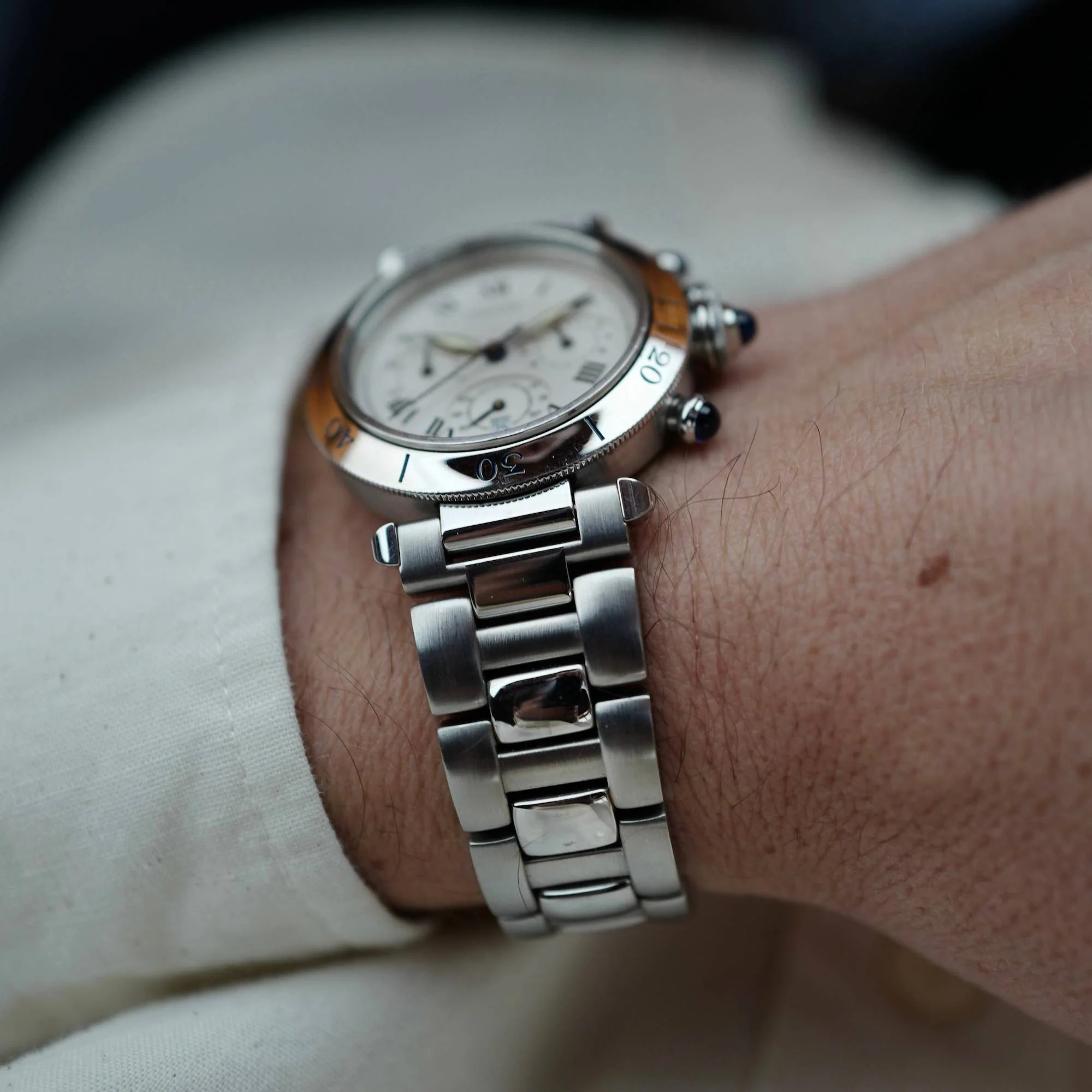 Cartier Steel Pasha Chronograph Ref. W31018H3 (New Arrival) - Image 5