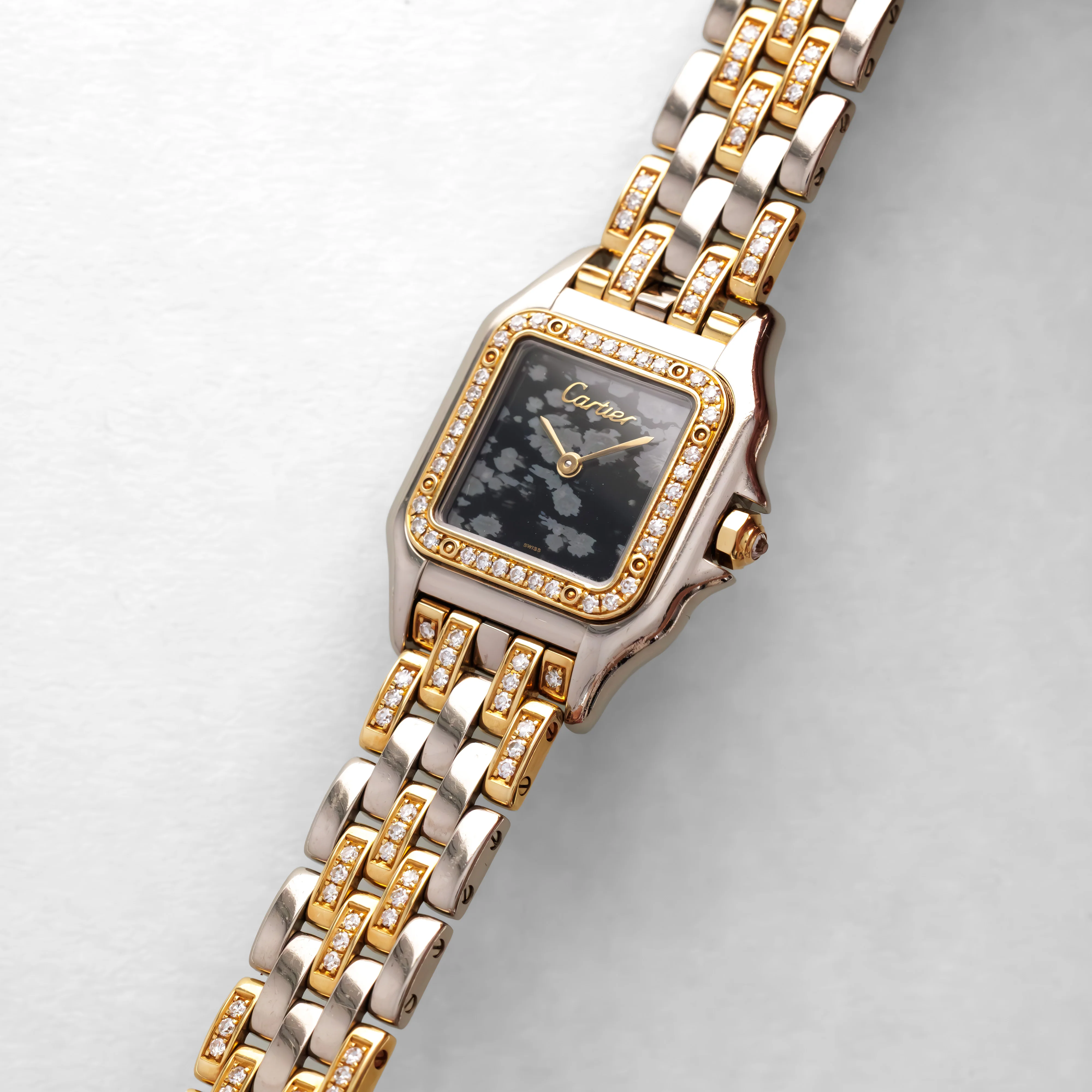 Cartier Two-Tone Panthere Ref. 7669 with Rare Obsidian Stone Dial - Image 2