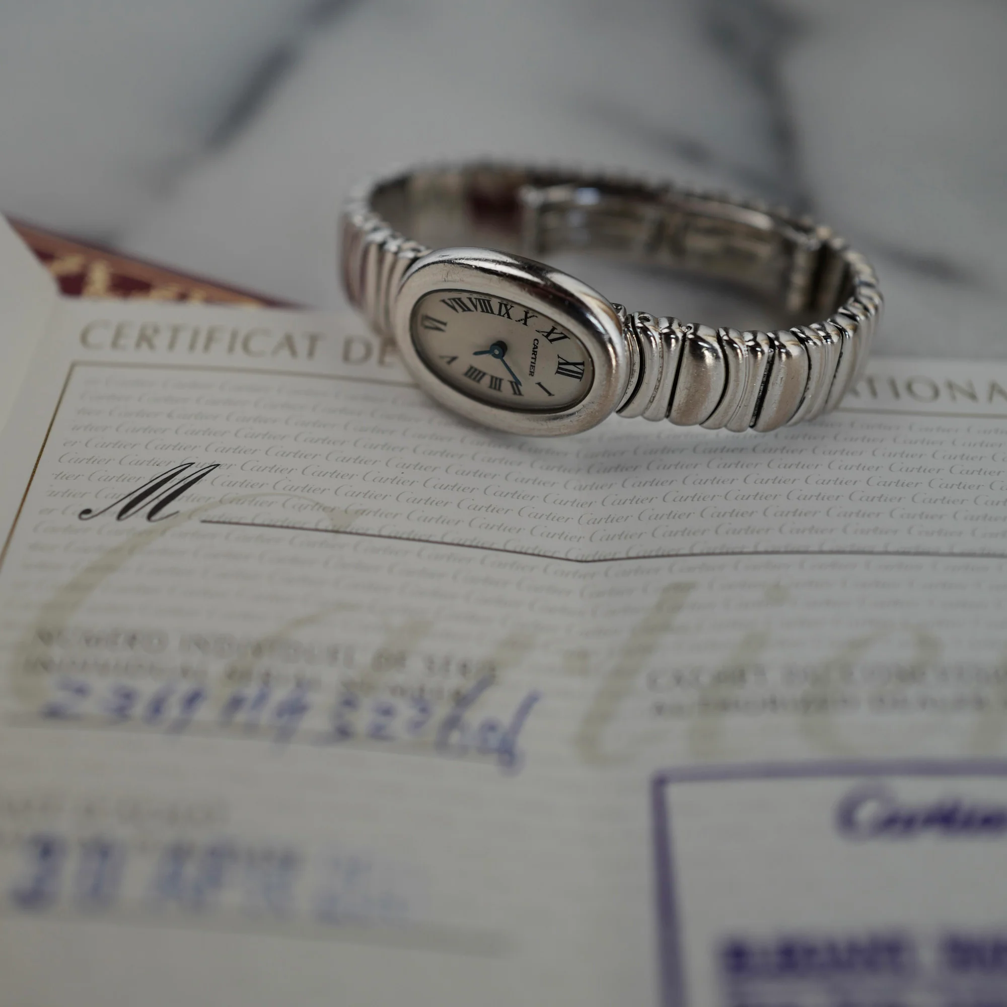 Cartier White Gold Baignoire Ref. W15189L2 (New Arrival) - Image 3