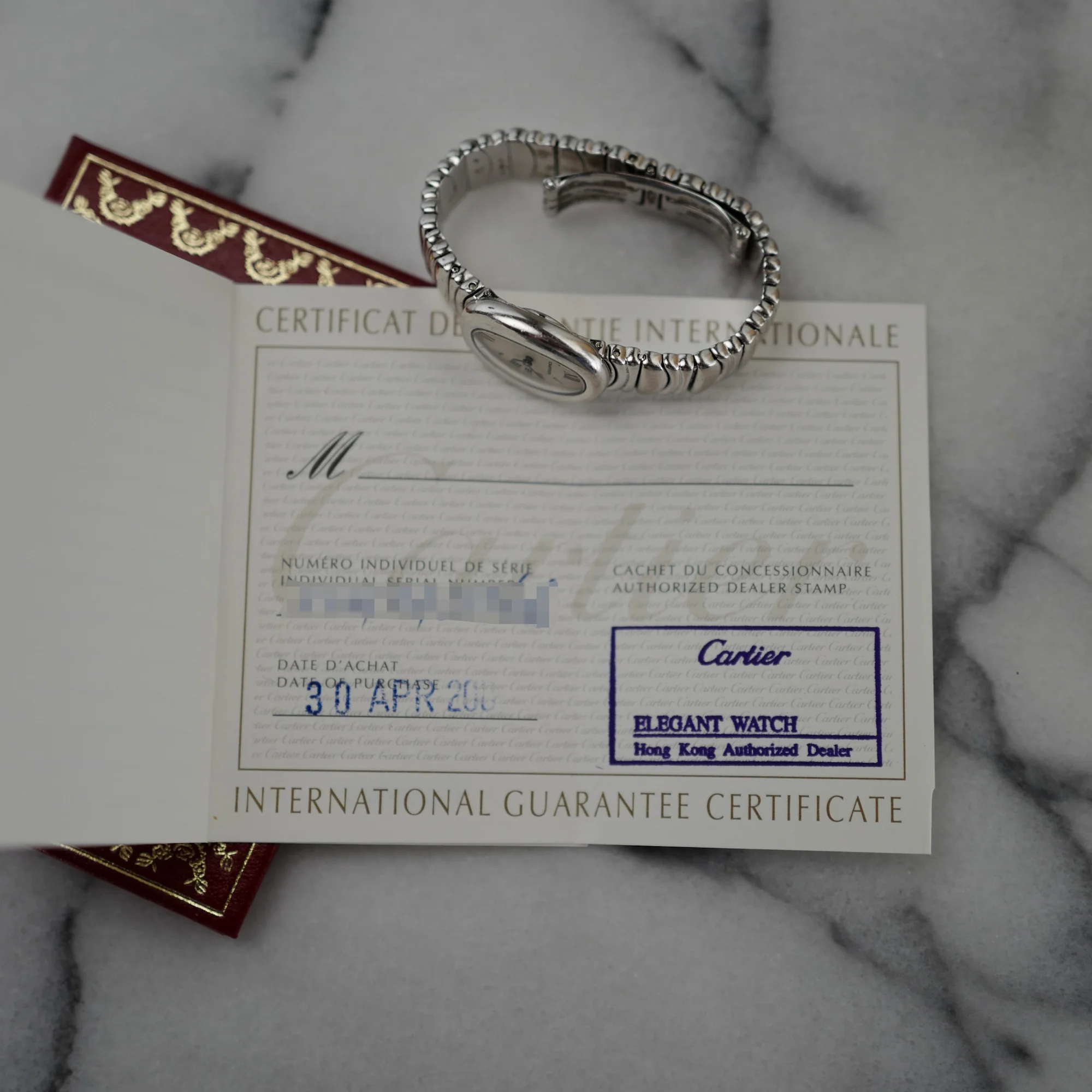 Cartier White Gold Baignoire Ref. W15189L2 (New Arrival) - Image 4