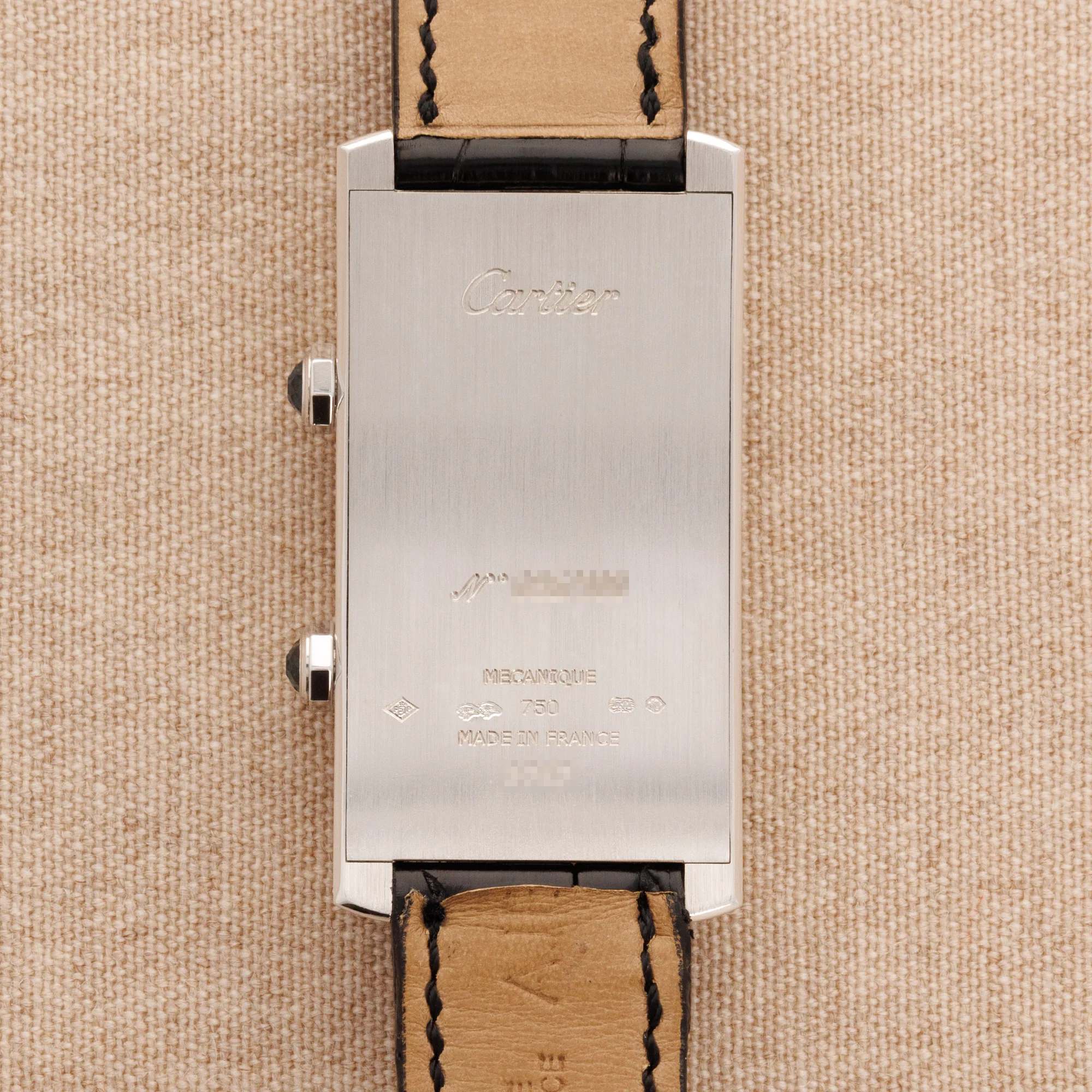 Cartier White Gold Cintree Dual Time Watch Ref. 2767 with Chinese Characters - Image 3