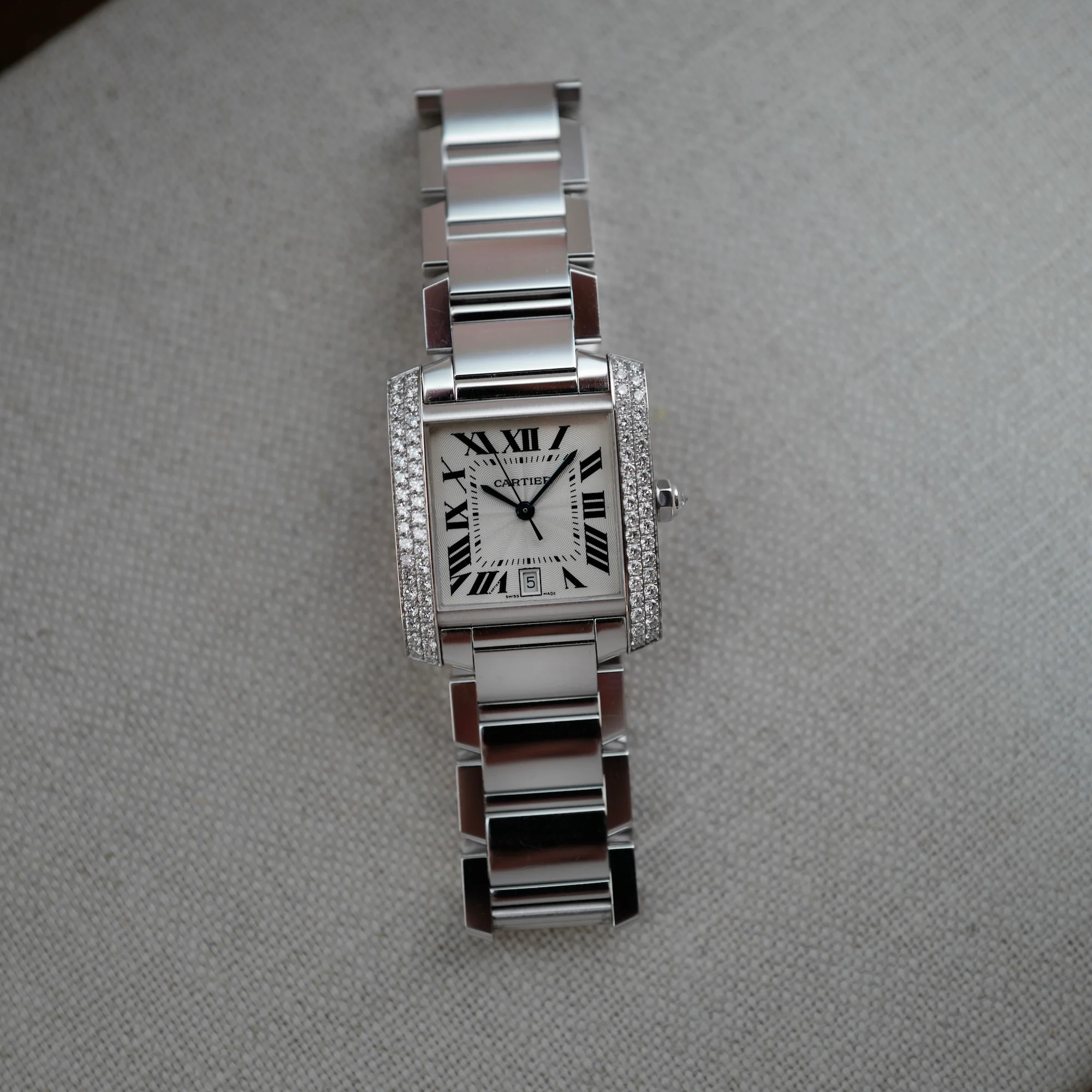 Cartier White Gold Large Model Tank Francaise Ref. WE100351 - Image 3
