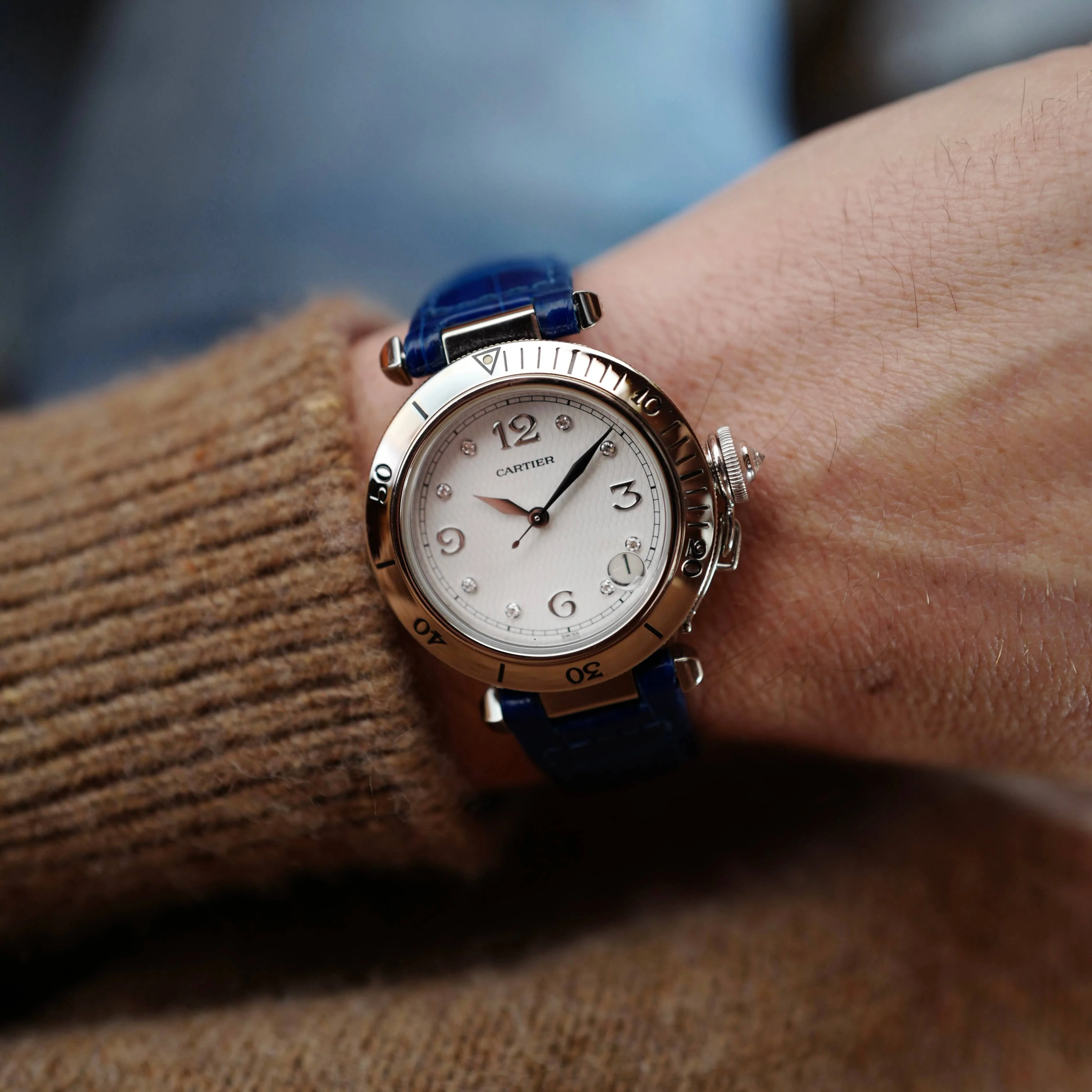Cartier White Gold Pasha de Classique Ref. 2372 - Image 2