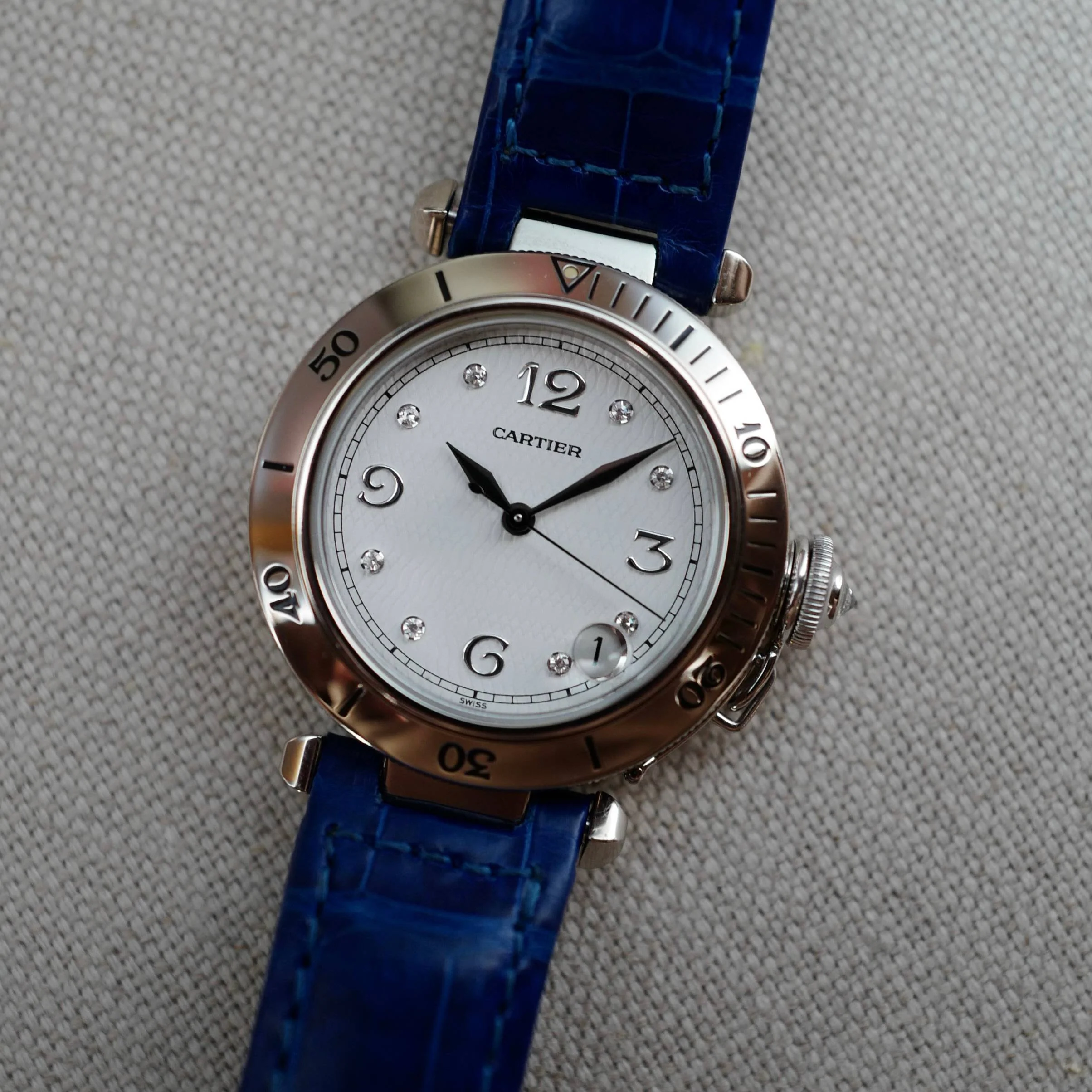 Cartier White Gold Pasha de Classique Ref. 2372 - Image 3