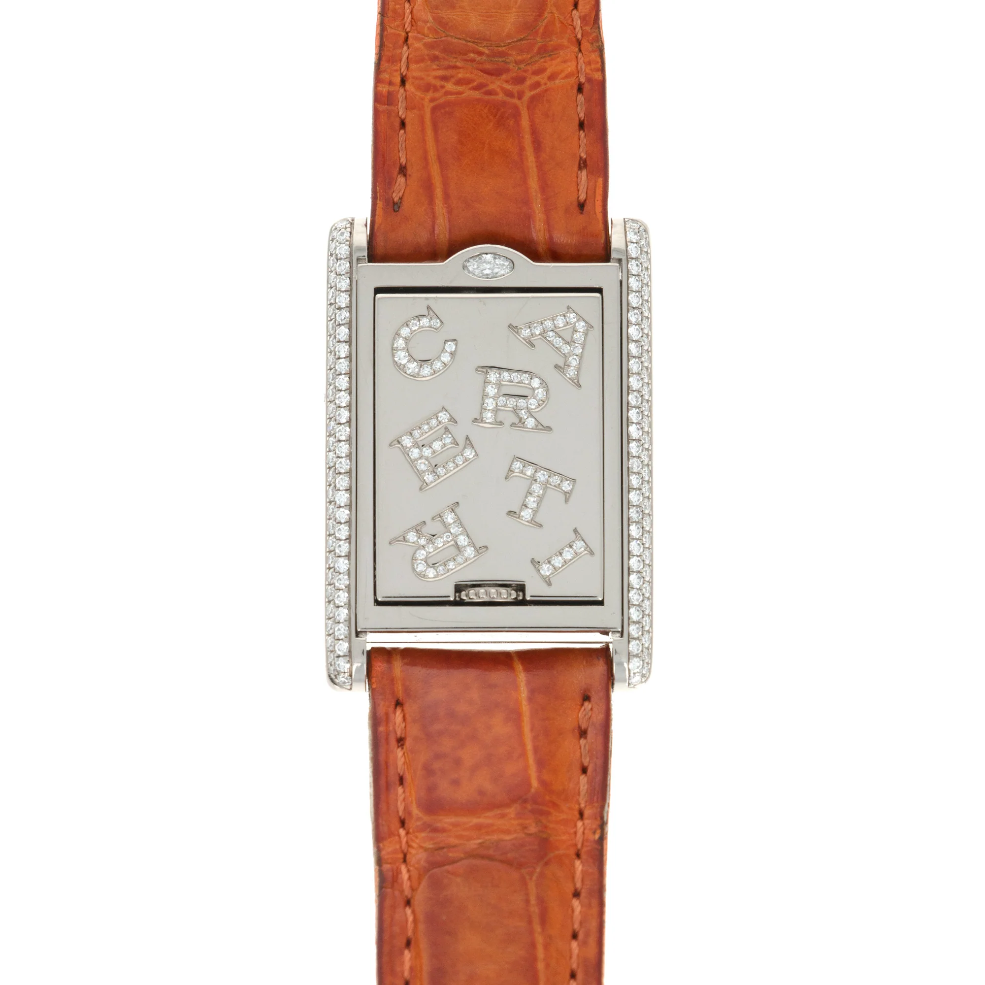 Cartier White Gold Tank Basculante Diamond Watch
