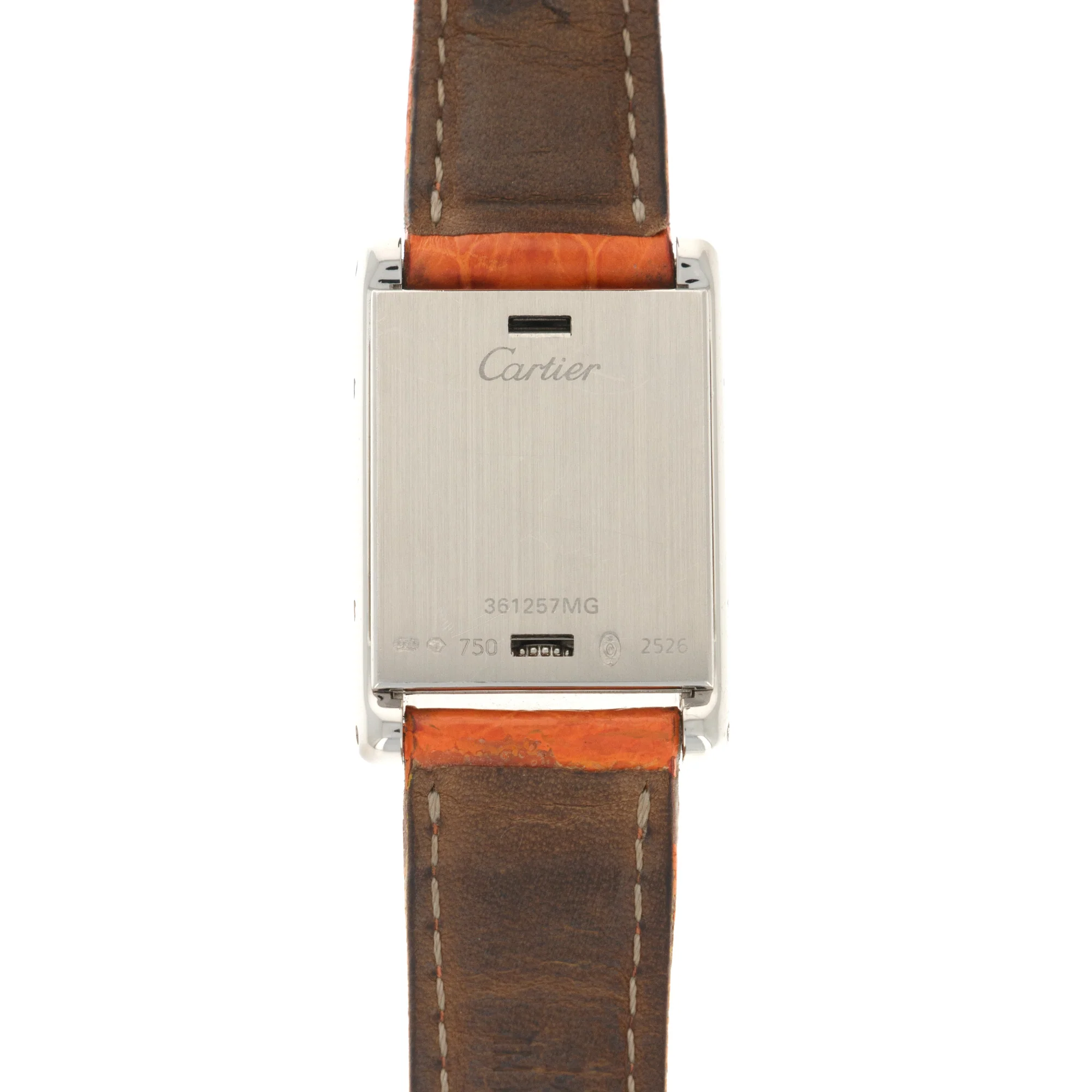 Cartier White Gold Tank Basculante Diamond Watch - Image 4
