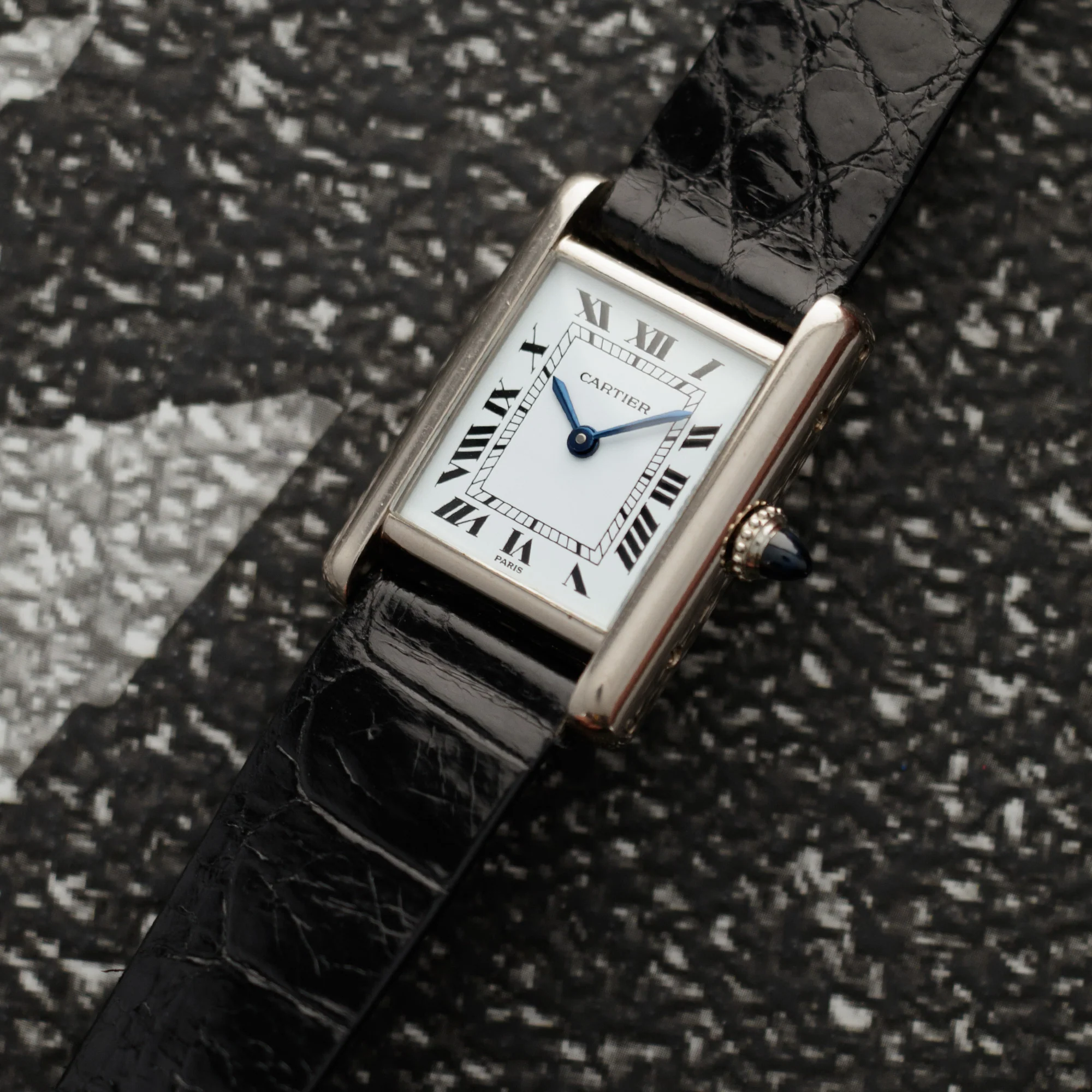 Cartier White Gold Tank Louis - Image 2
