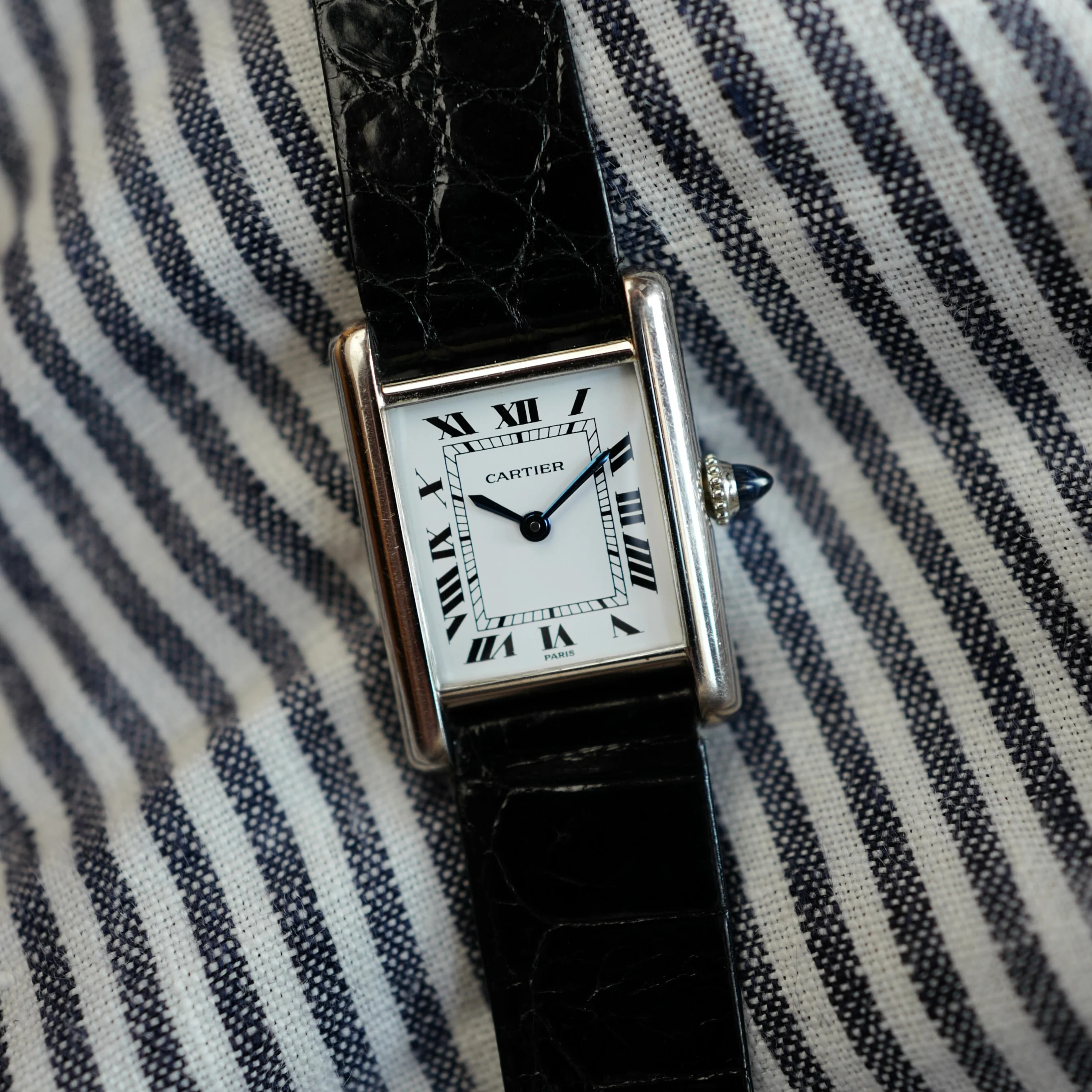 Cartier White Gold Tank Louis - Image 4