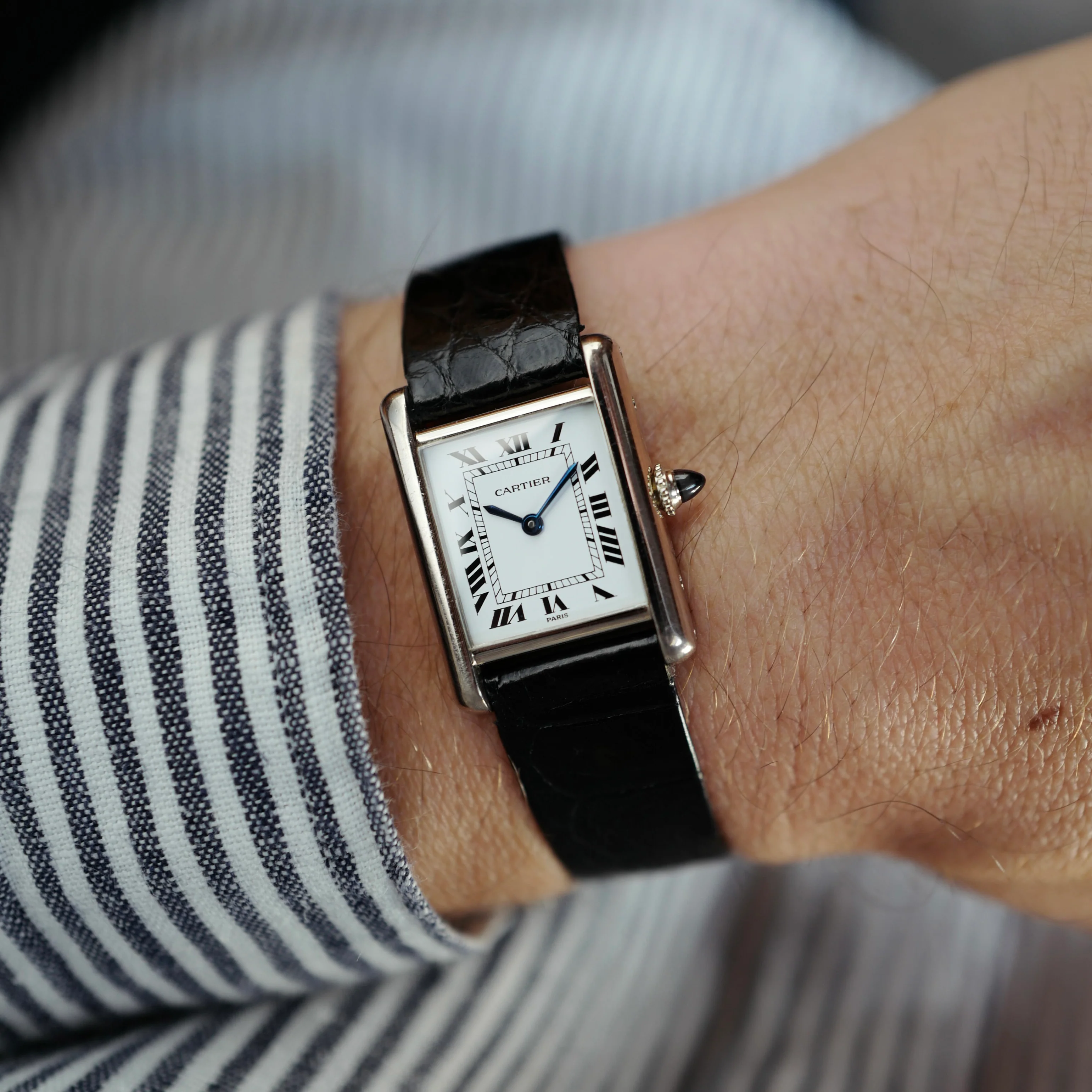 Cartier White Gold Tank Louis - Image 5