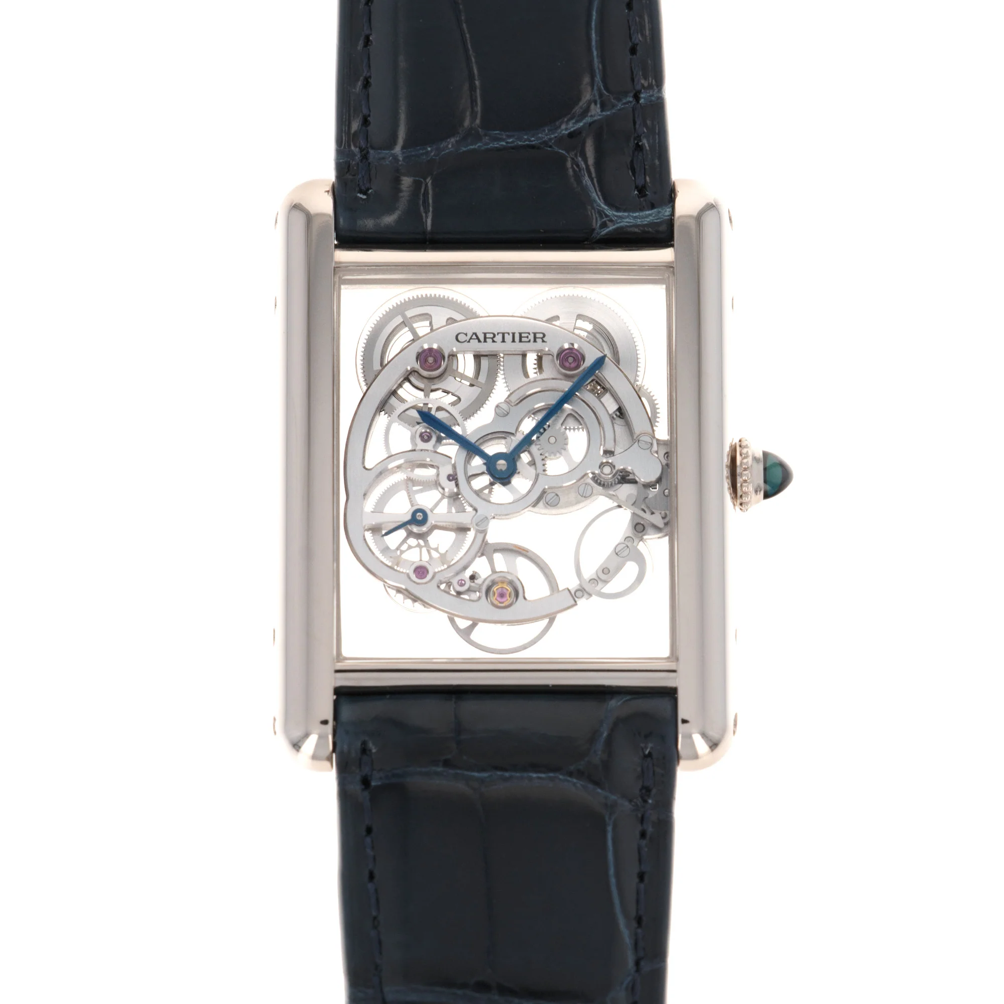 Cartier White Gold Tank Louis Skeleton Watch Ref. W5310012
