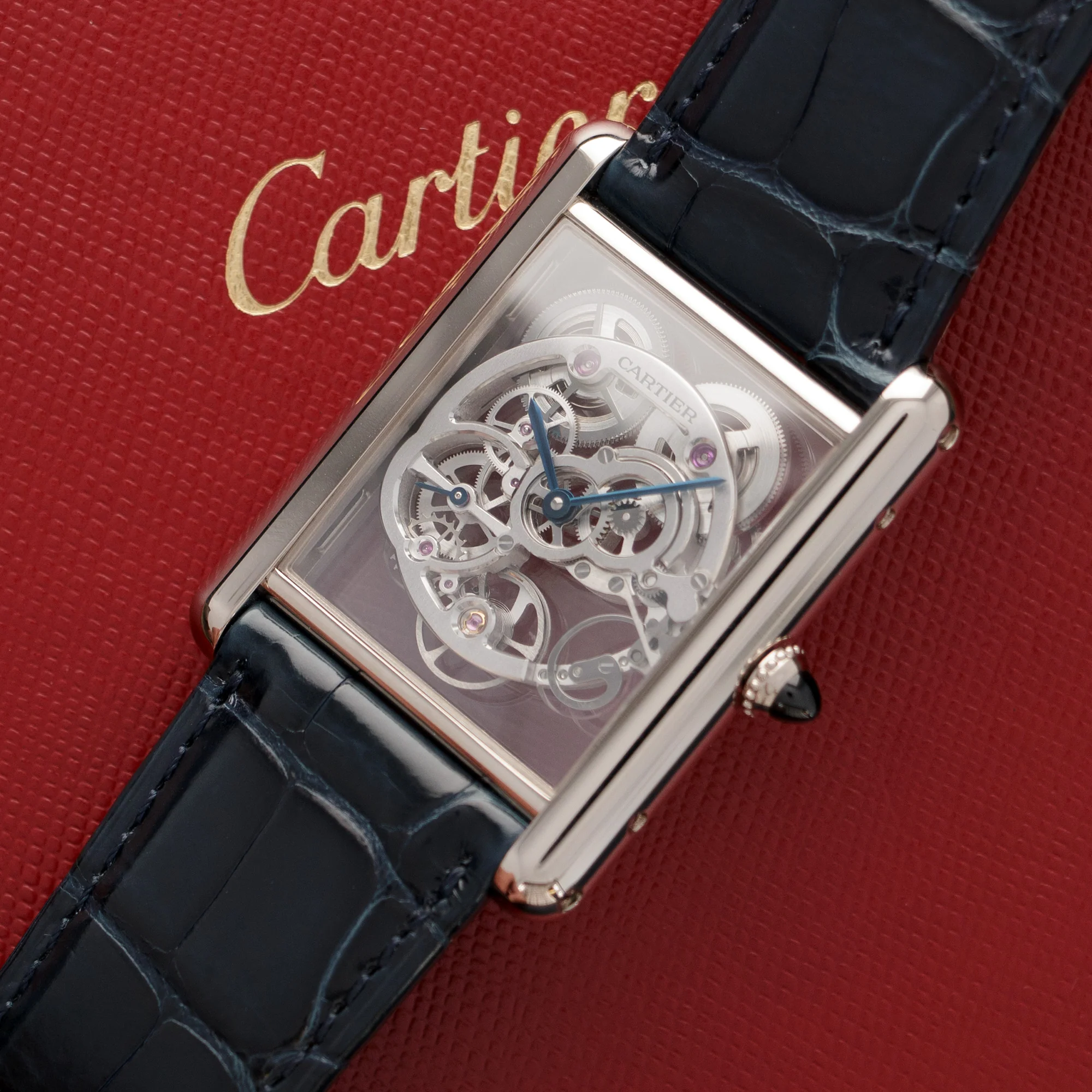 Cartier White Gold Tank Louis Skeleton Watch Ref. W5310012 - Image 2