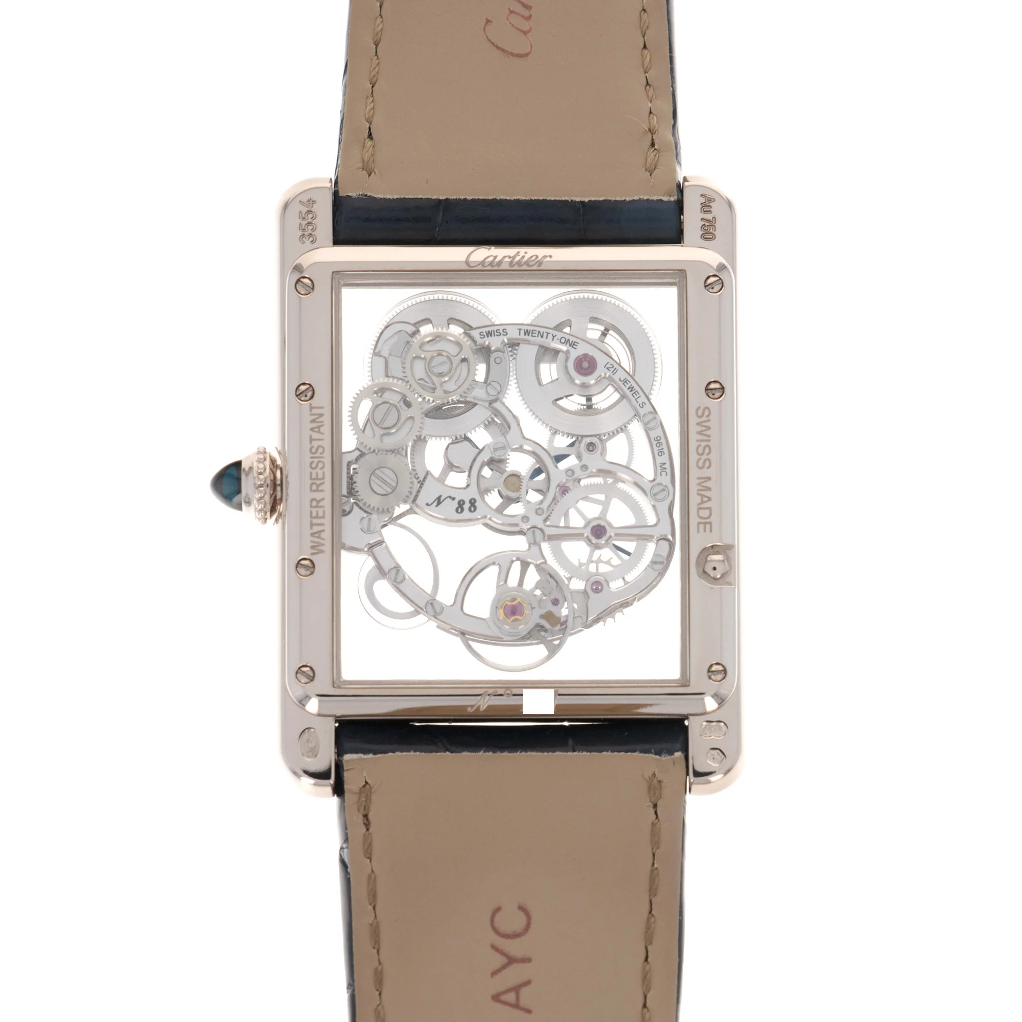 Cartier White Gold Tank Louis Skeleton Watch Ref. W5310012 - Image 4