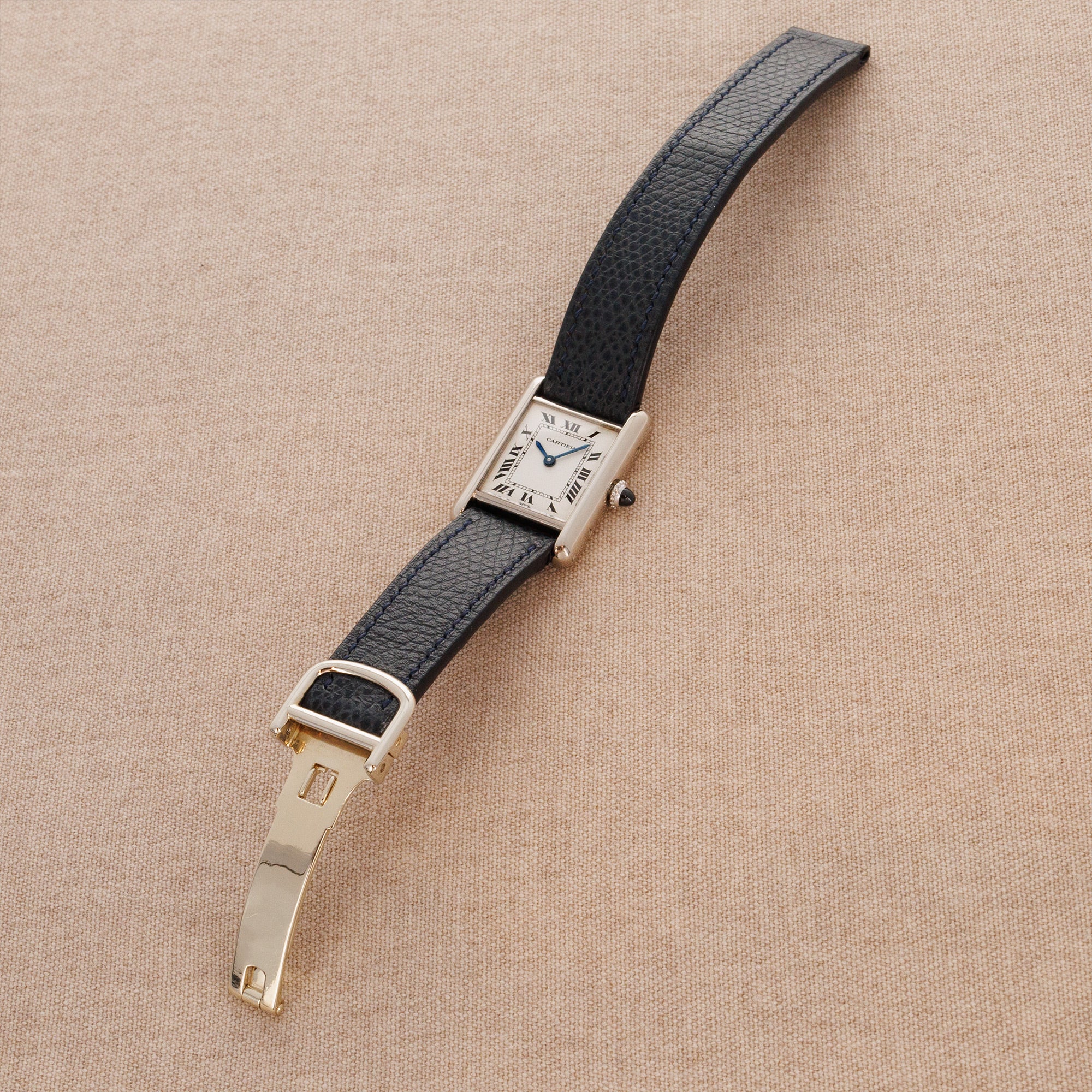 Cartier White Gold Tank Watch - Image 5