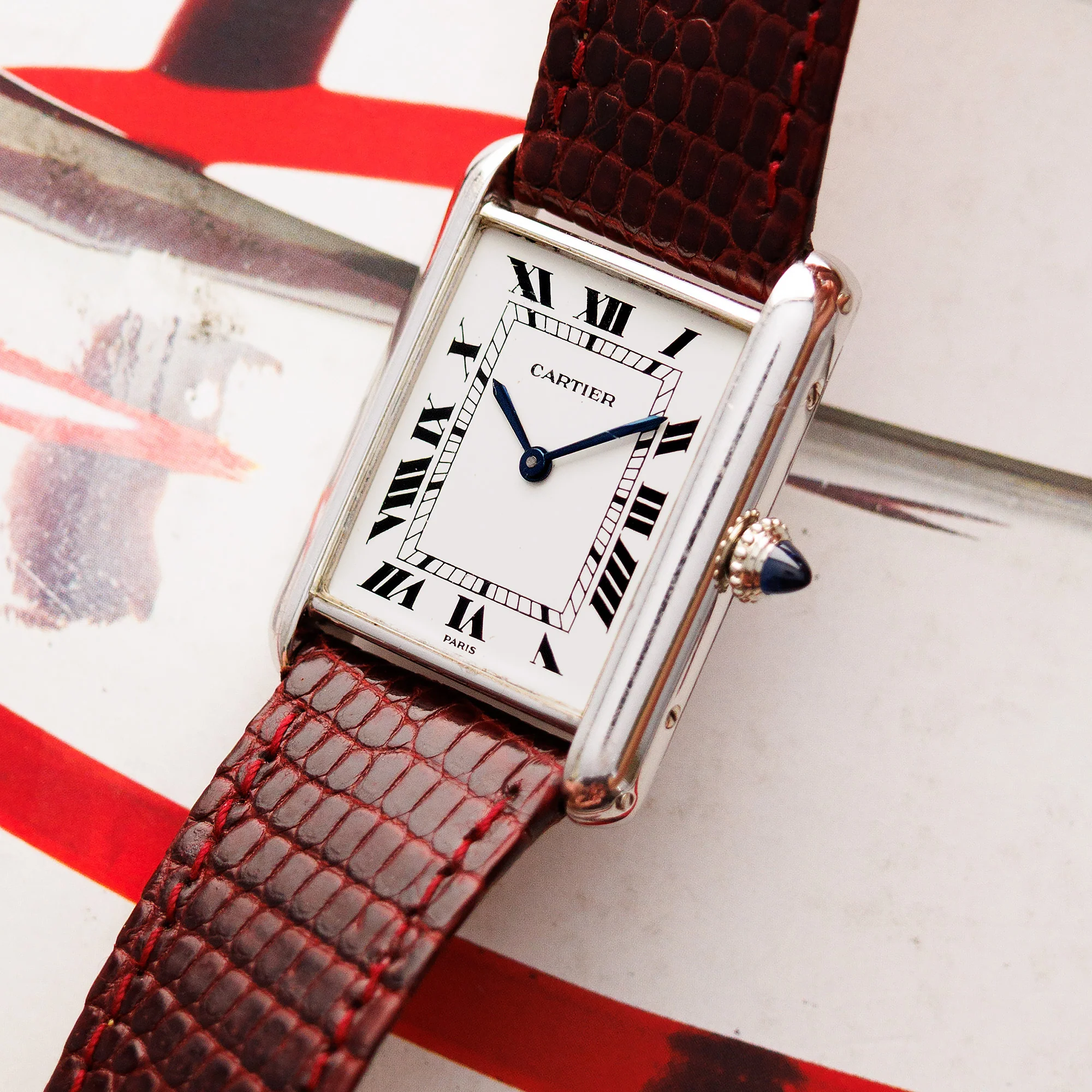 Cartier White Gold Tank Watch Ref. 78086 - Image 2